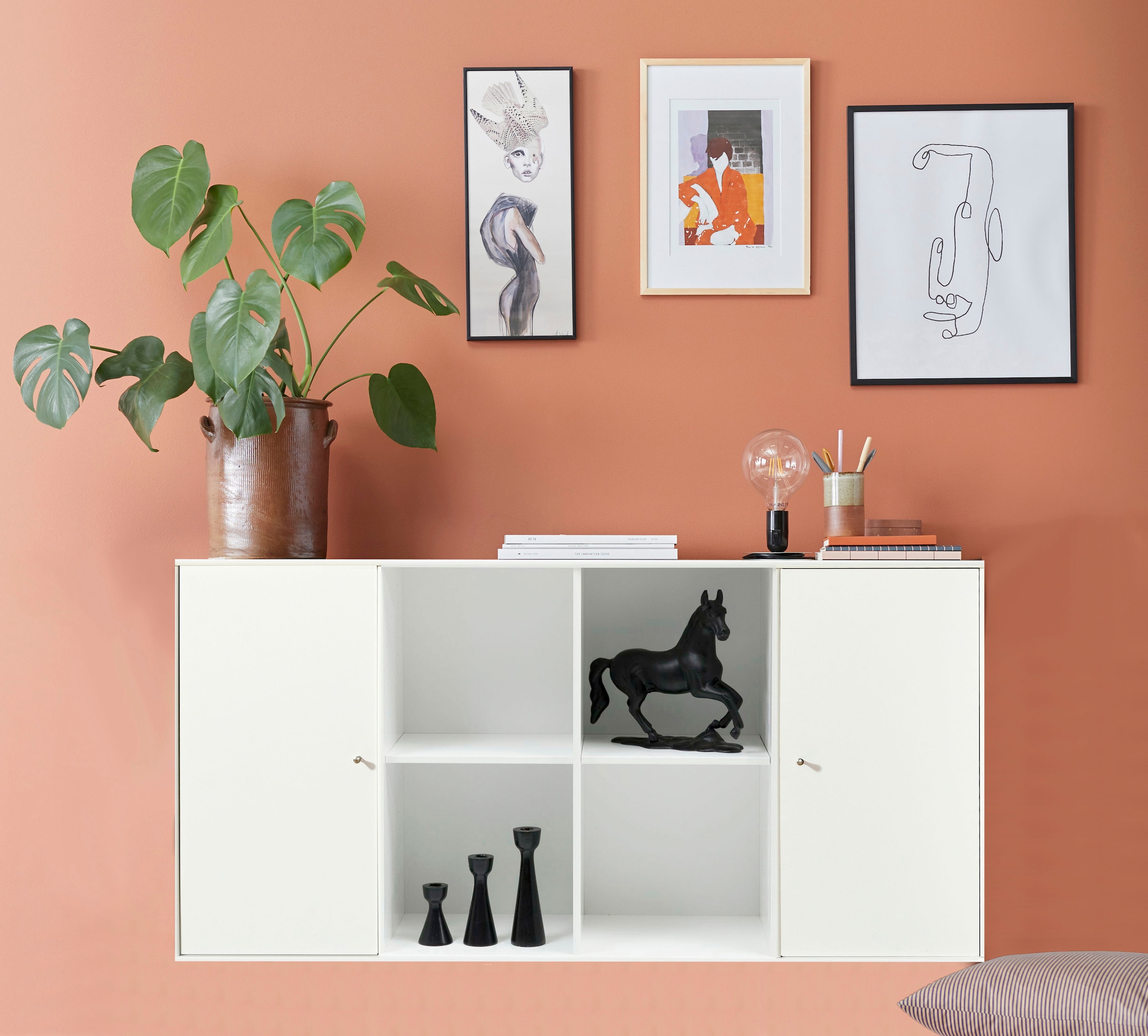 Hammel Furniture Sideboard »Mistral Kubus«, mit Türen, Wandmontage/stehend,  Breite: 136 cm | BAUR | Regale
