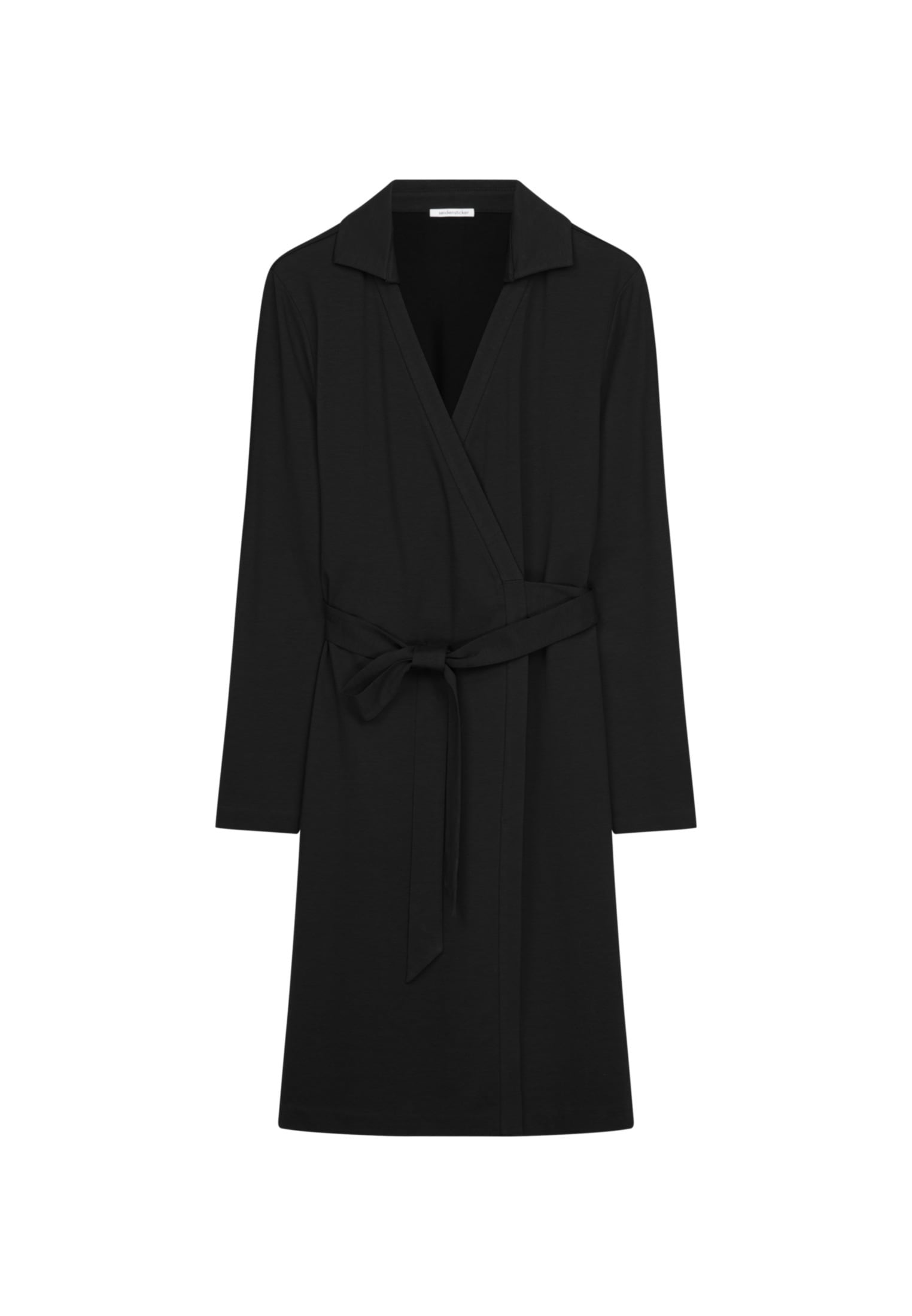 seidensticker Sommerkleid »Schwarze Rose«, Langarm V-Neck Uni