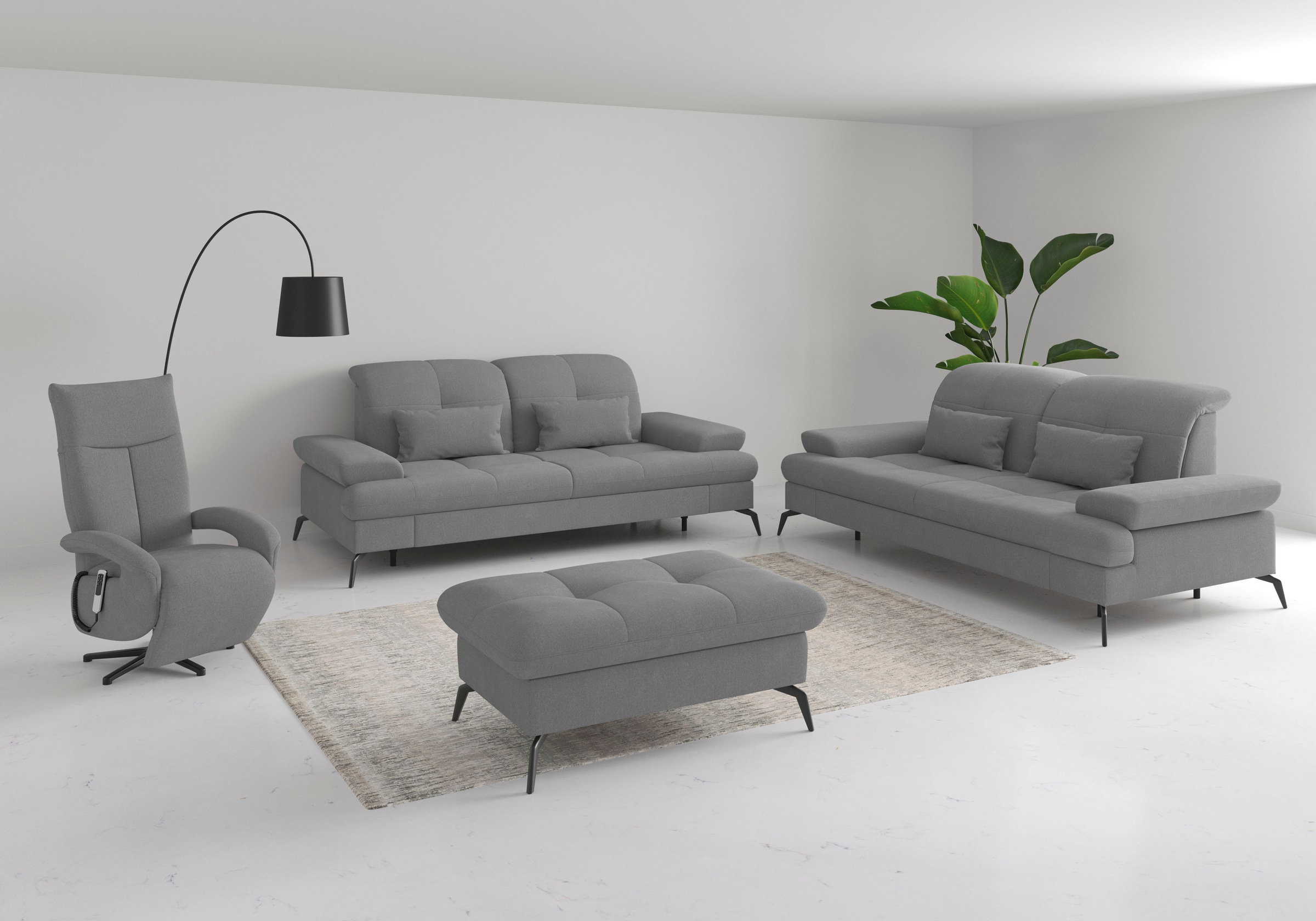 sit&more 2,5-Sitzer »Amica, inkl. Sitztiefenverstellung und Armteilverstellung«, wahlweise mit Kopfteilverstellung und Bettfunktion