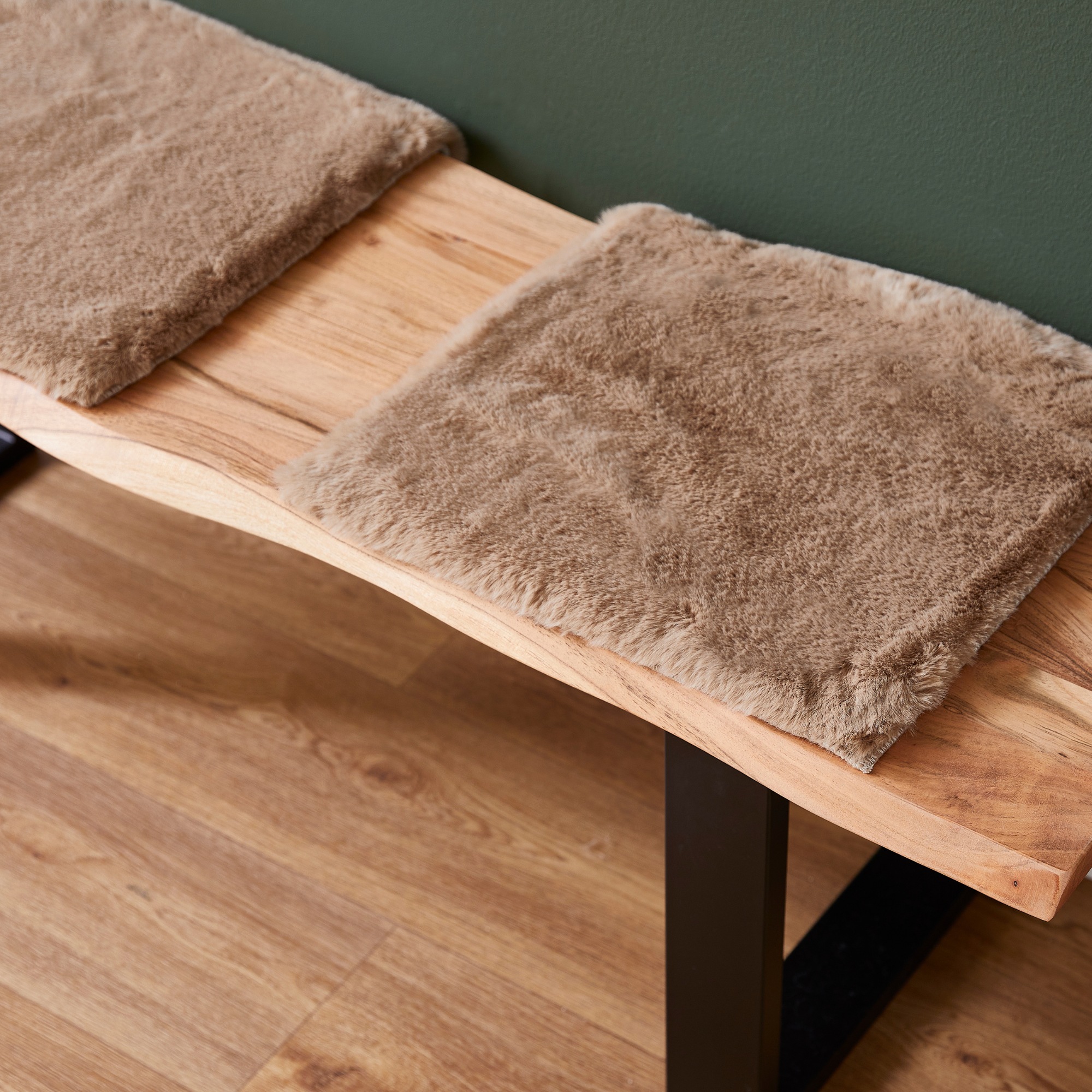 LUXOR living Stuhlkissen "Sitzauflage Novara" Kunstfell, rund oder eckig, s günstig online kaufen