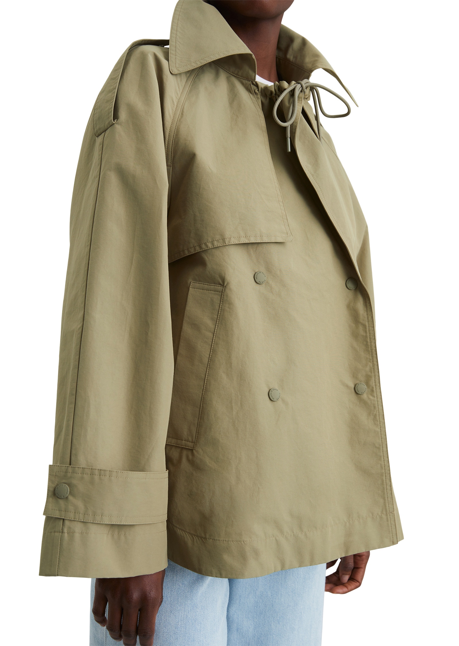 Marc O'Polo DENIM Outdoorjacke »aus wasserabweisendem Cotton-Nylon«, ohne Kapuze