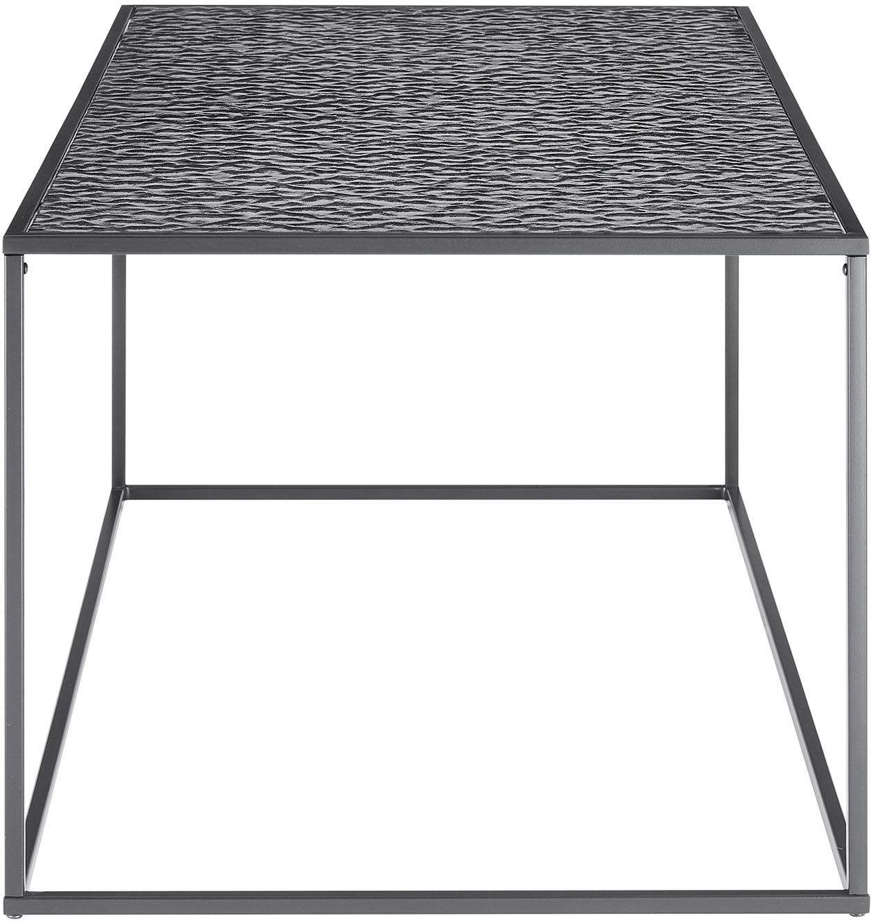 SalesFever Couchtisch, (1 St.), Glasplatte mit Strukturoptik