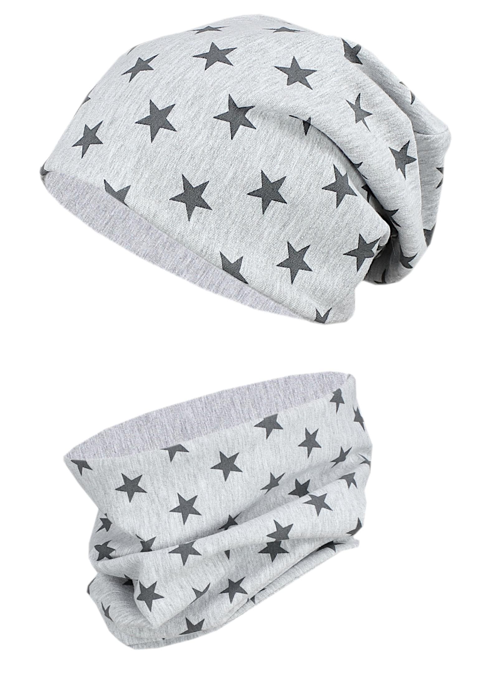 TupTam Beanie »Mütze Unisex Kinder Beanie Mütze Schlauchschal Set«