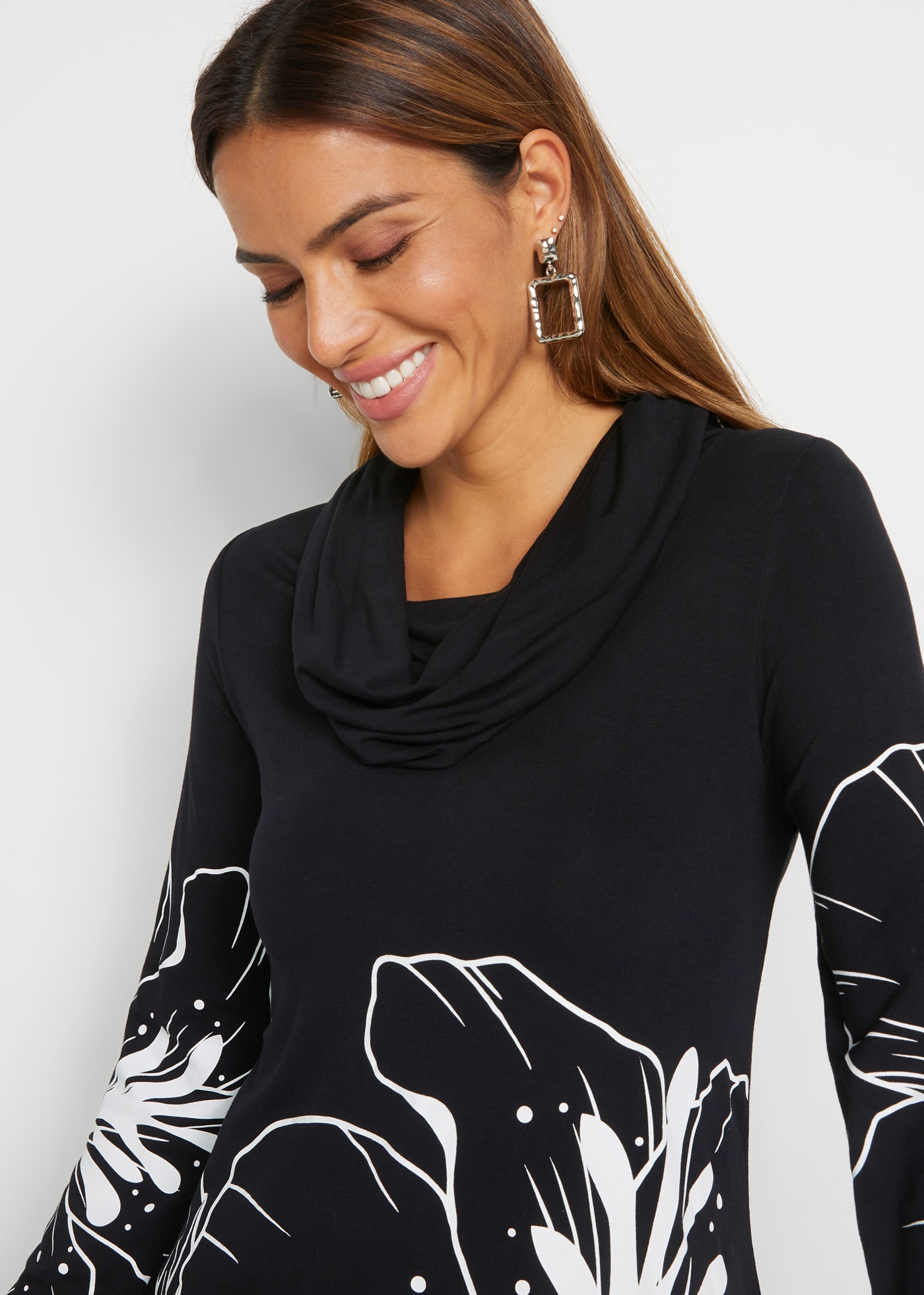 bonprix Longshirt , Longshirt mit Rollkragen
