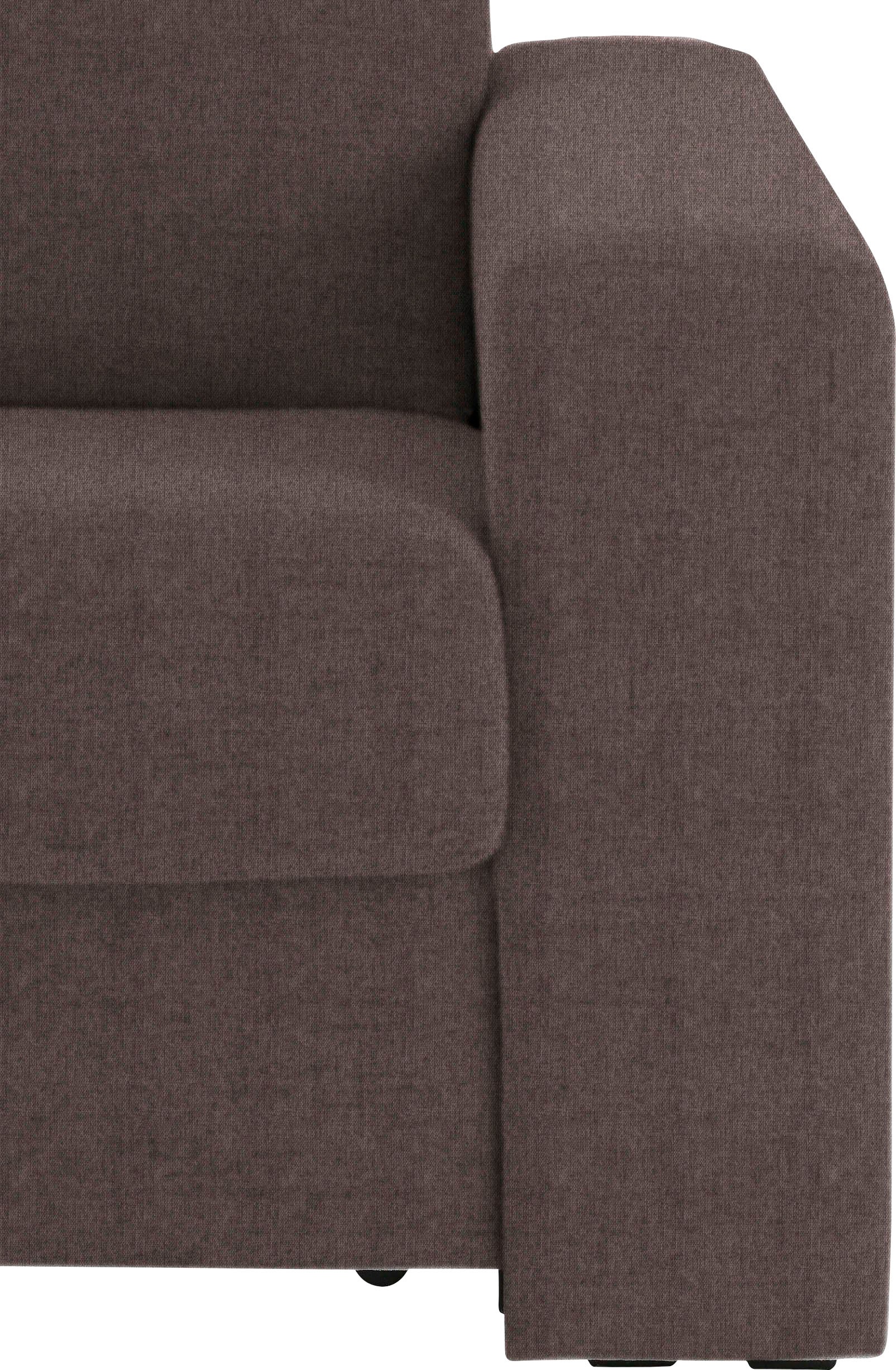 Home affaire Ecksofa Roma "L" Dauerschlaffunktion, mit Unterfederung, Matratzenhöhe 14cm, Liegemaße ca 163x198 cm, L-Form