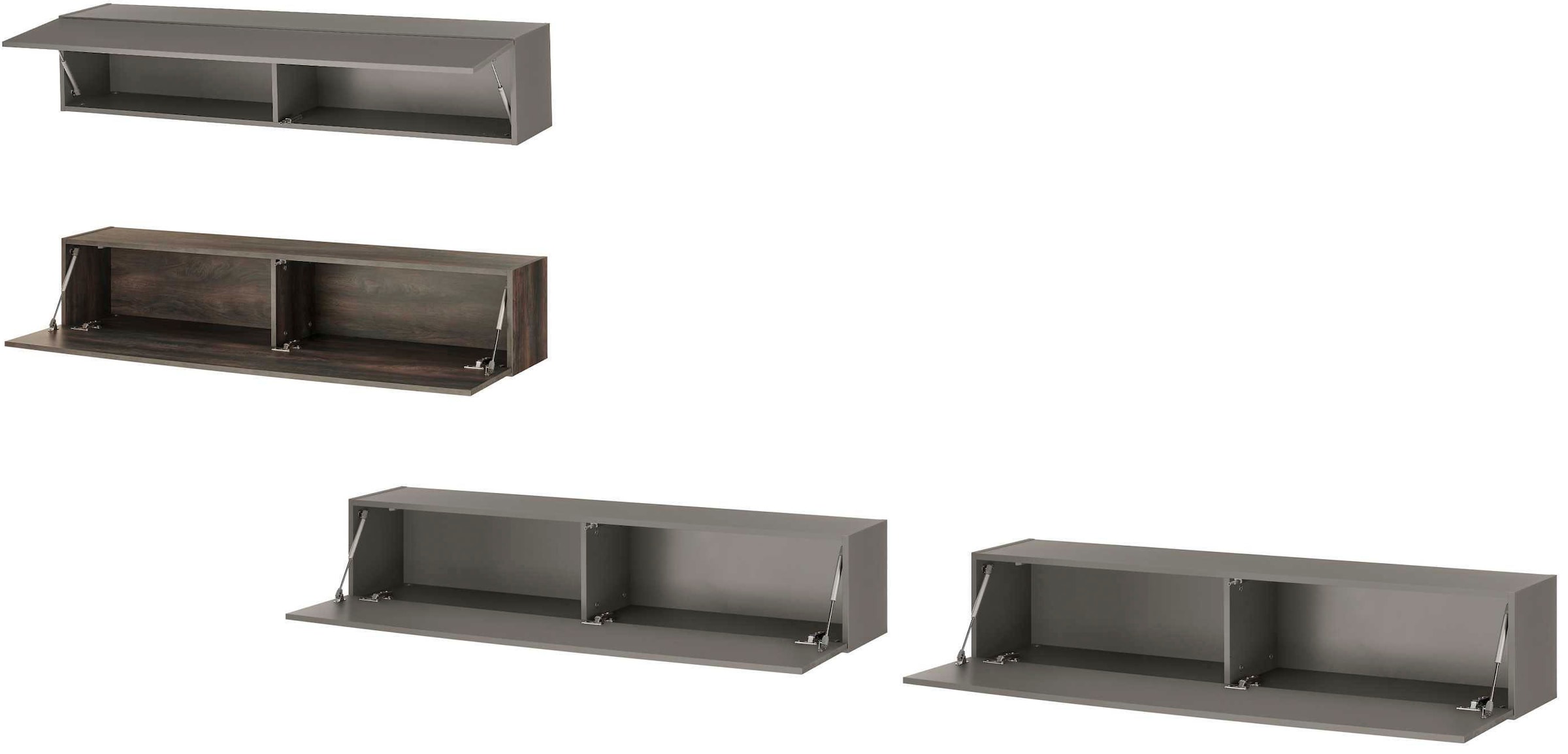 INOSIGN Wohnwand »LARGO«, (Set, 4 St.), Klappen mit Push to open-Funktion