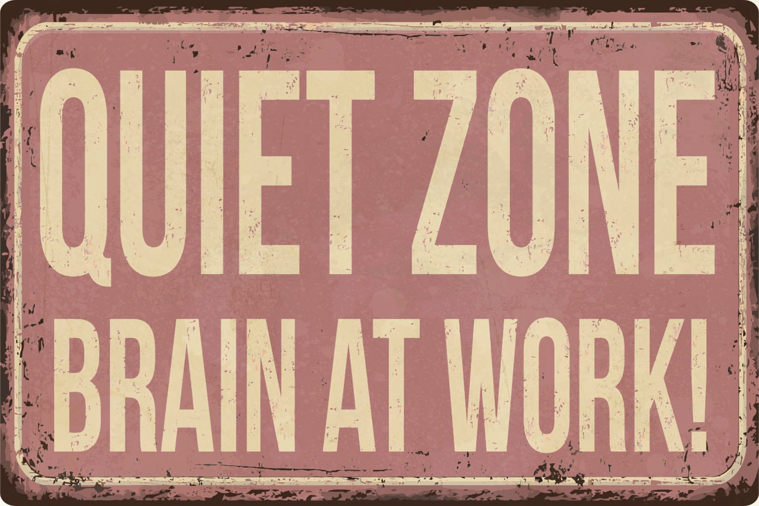 queence Metallbild "QUIET ZONE", Sprüche & Texte-Schriftzug-Sprüche-Sprüche günstig online kaufen