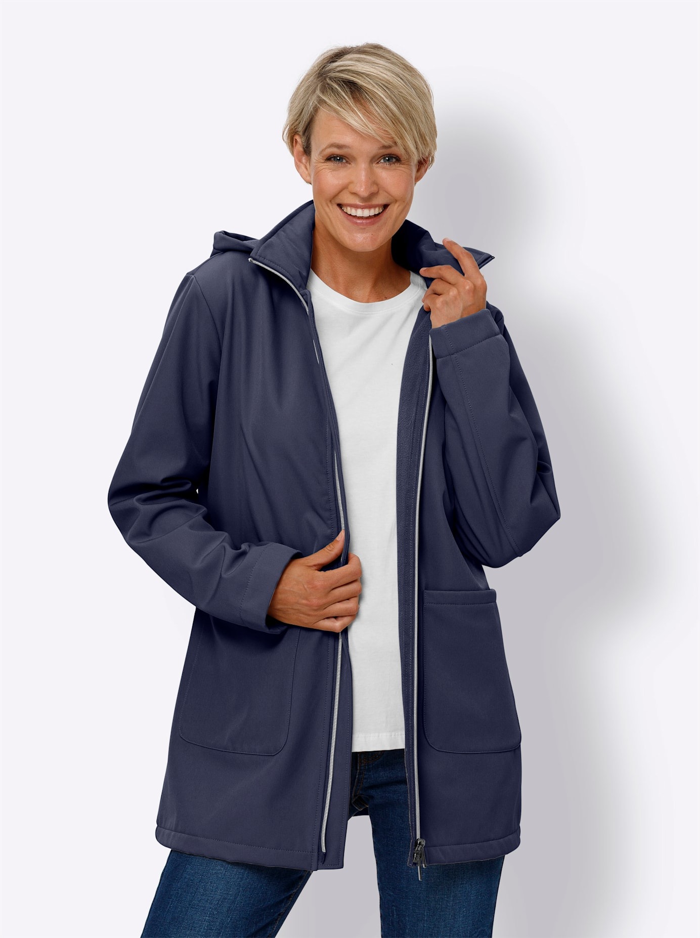 Classic Basics Softshelljacke mitKapuze günstig online kaufen