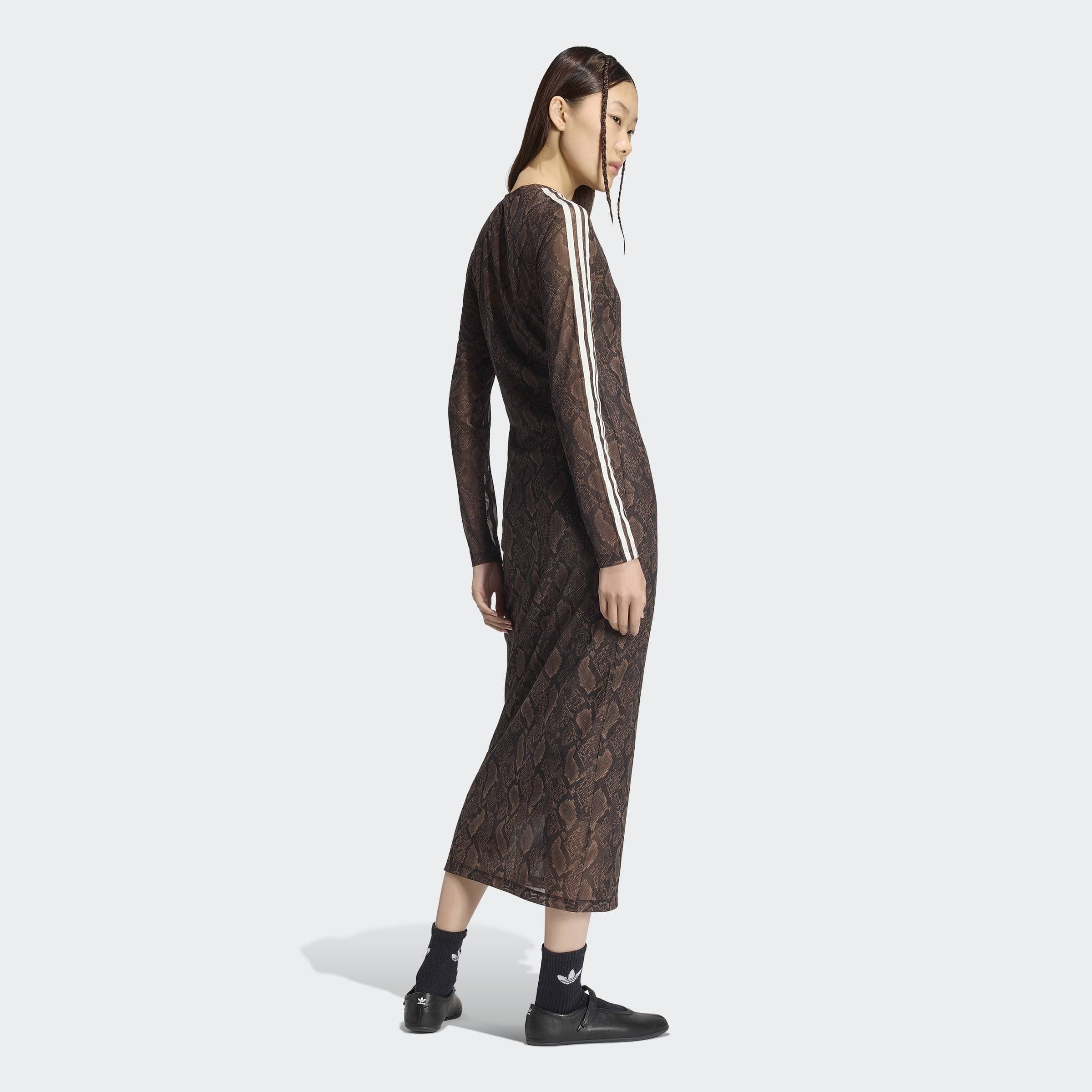 adidas Originals Maxikleid »MAXI DRESS« eng anliegender Schnitt, für Erwachsene, aus Polyester
