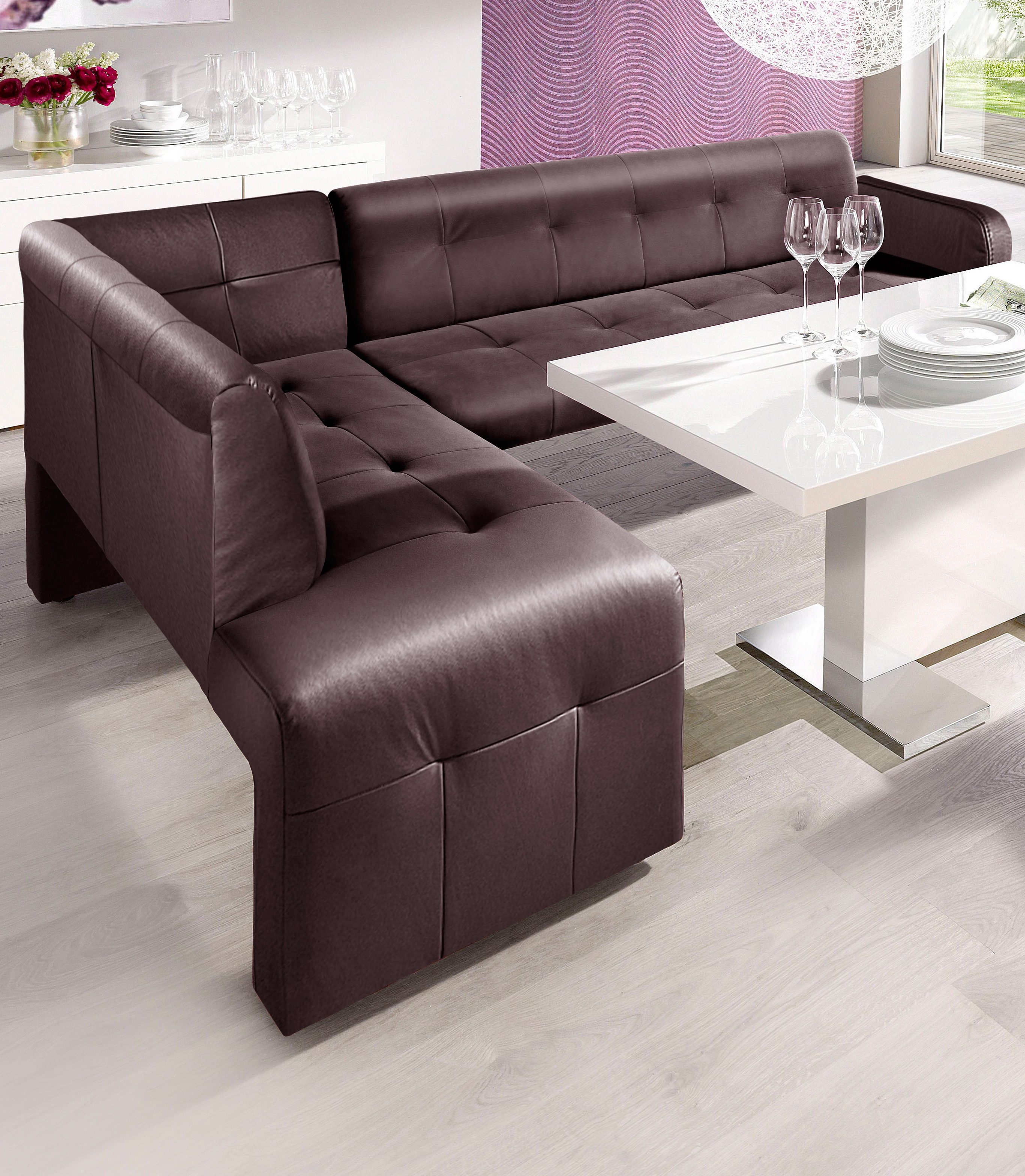 exxpo - sofa fashion "Barista, bequem und elegant, hohe Bodenfreiheit" Eckbank Barista bequem und elegant, hochwertige Detailverarbeitung