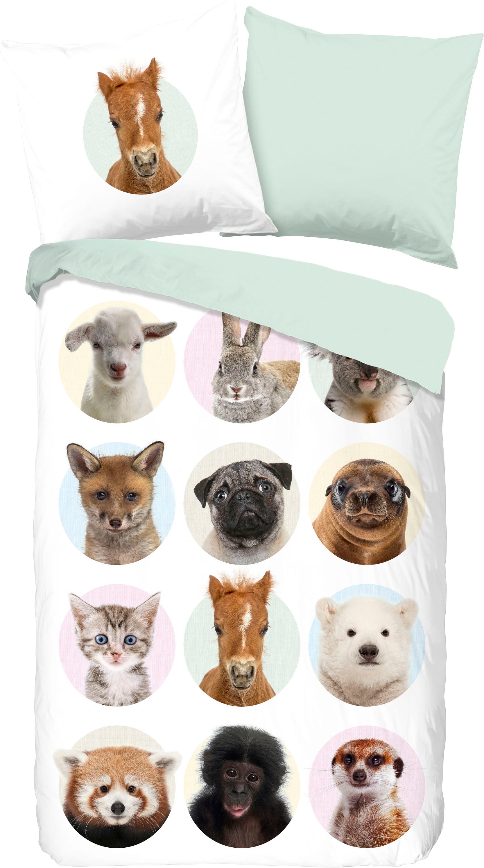 good morning Kinderbettwäsche "Younganimals" 2 Stk. tlg. 100% Baumwolle, 13 günstig online kaufen