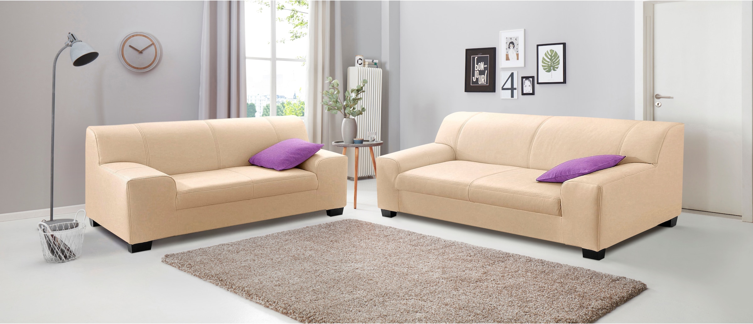 DOMO collection Polstergarnitur "Amando", (Spar-Set), bestehend aus 2er- und 3er-Sofa