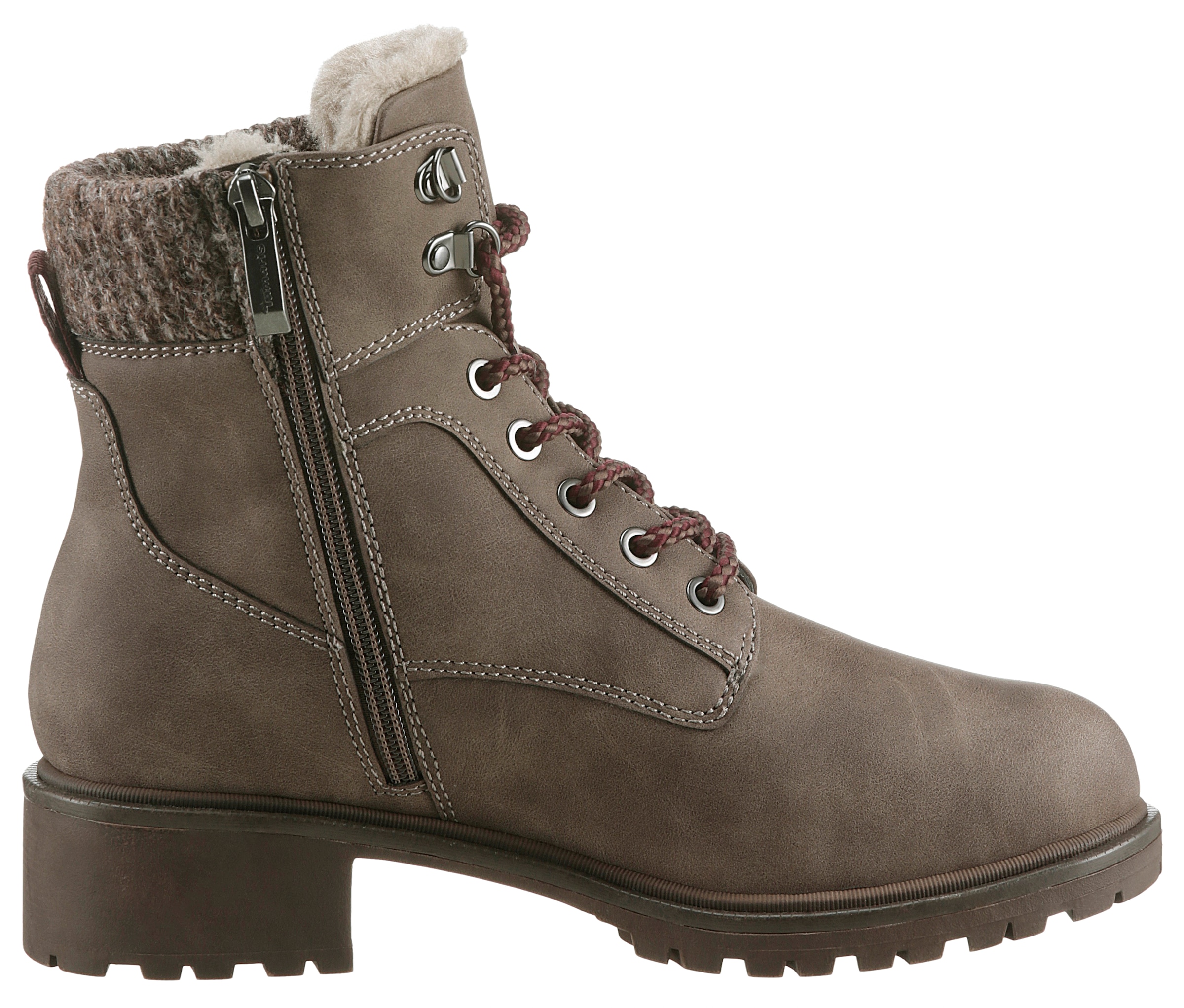 Tamaris Winterboots, Blockabsatz, Schnürboots, Winterstiefelette mit Duo Tex-Ausstattung