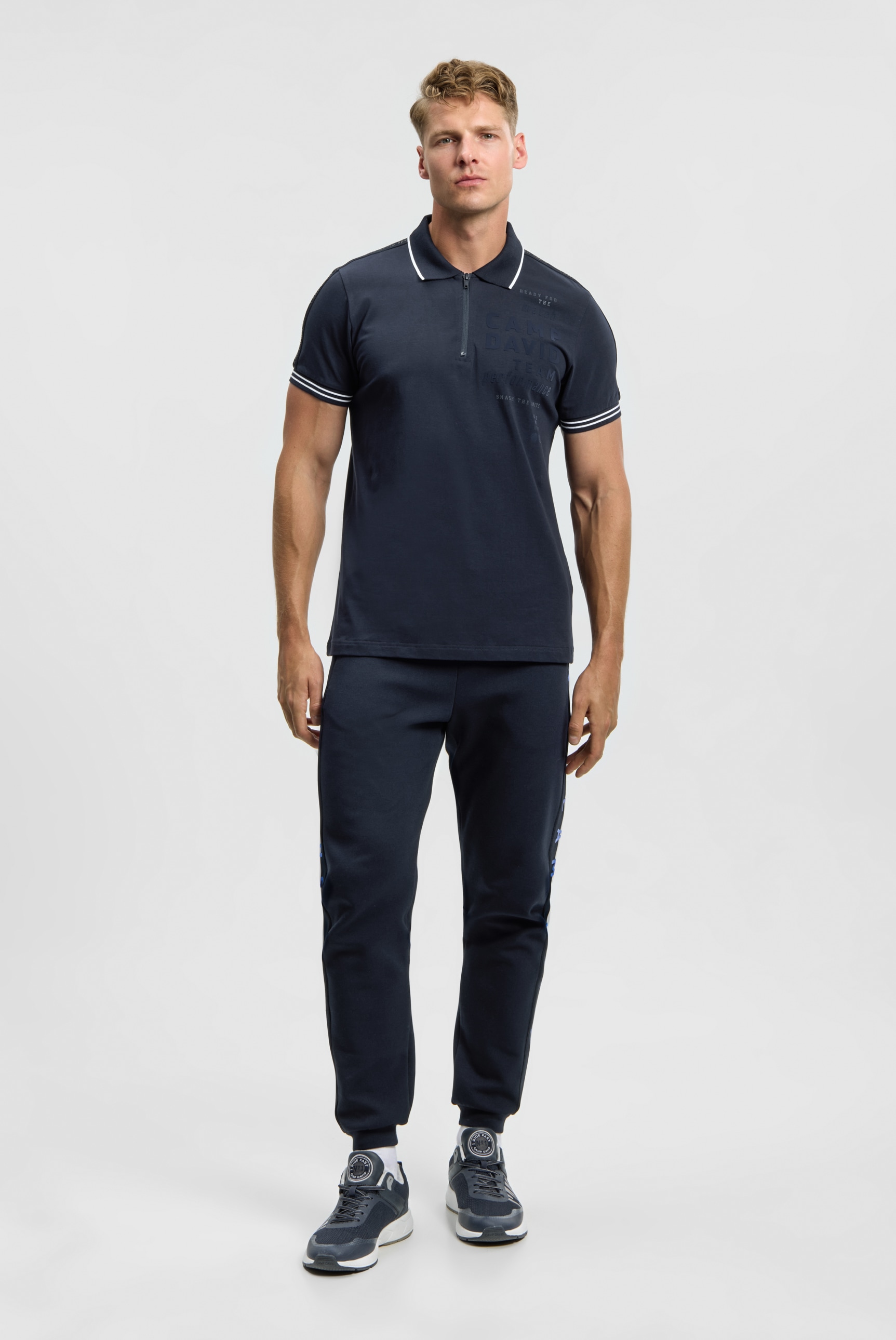 CAMP DAVID Poloshirt mit reflektierenden Details