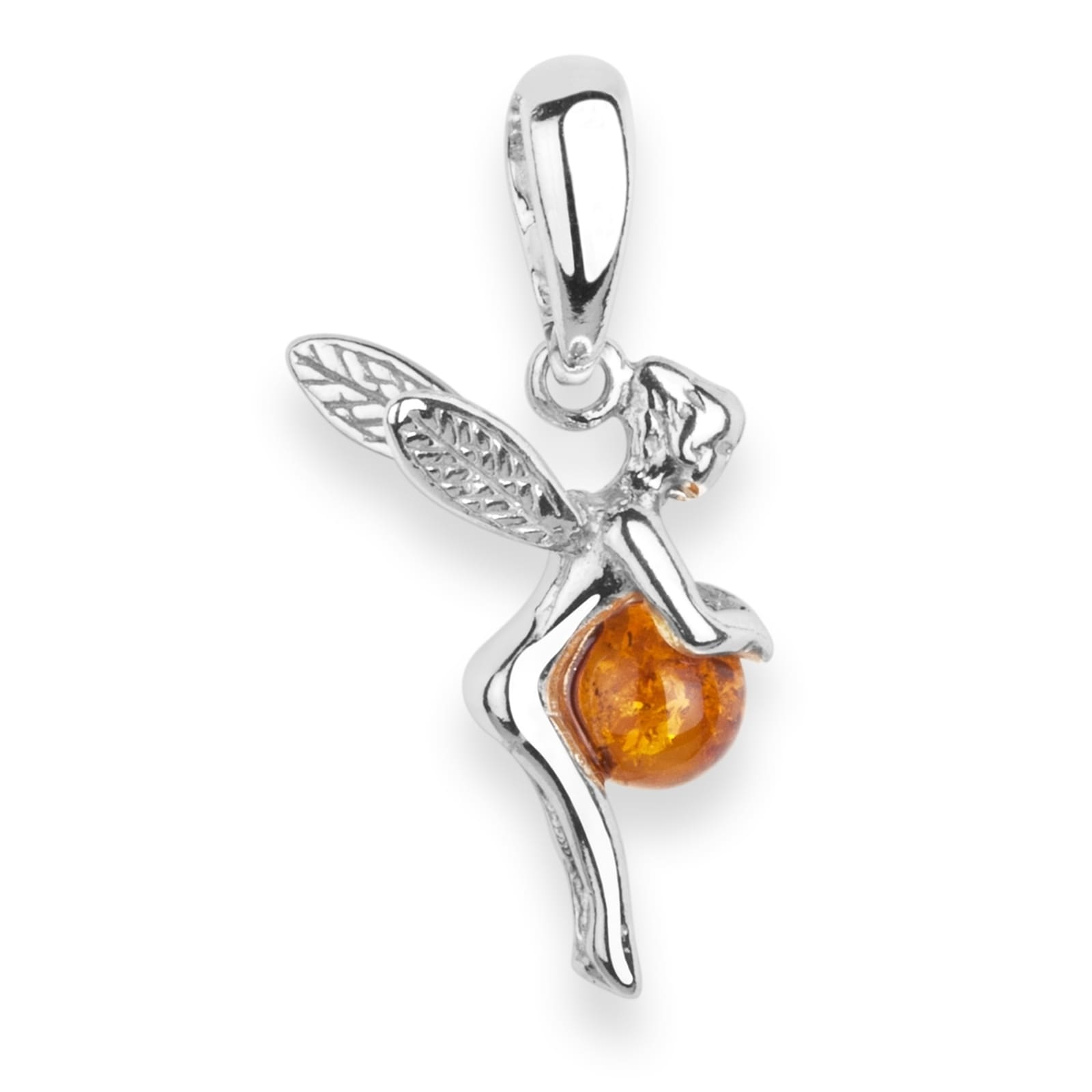 Kettenanhänger OSTSEE-SCHMUCK "Ostsee-Schmuck Anhänger Elfe Anhänger Elfe", weiß, Schmuckanhänger, Damen, 25 x 13mm, Silber 925 (Sterlingsilber), 1,6 g, Kettenanhänger