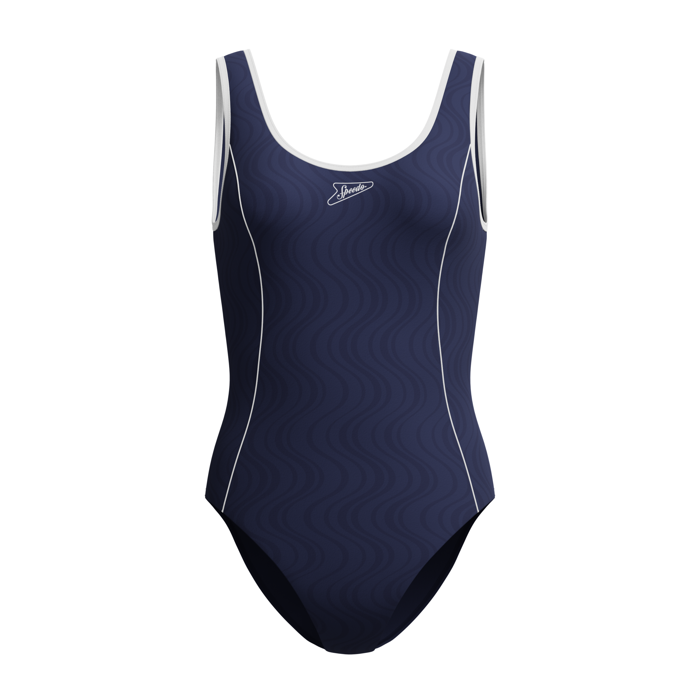 Speedo Badeanzug "TEXTURE BOUND SCOOP 1PC NVY/WHT"