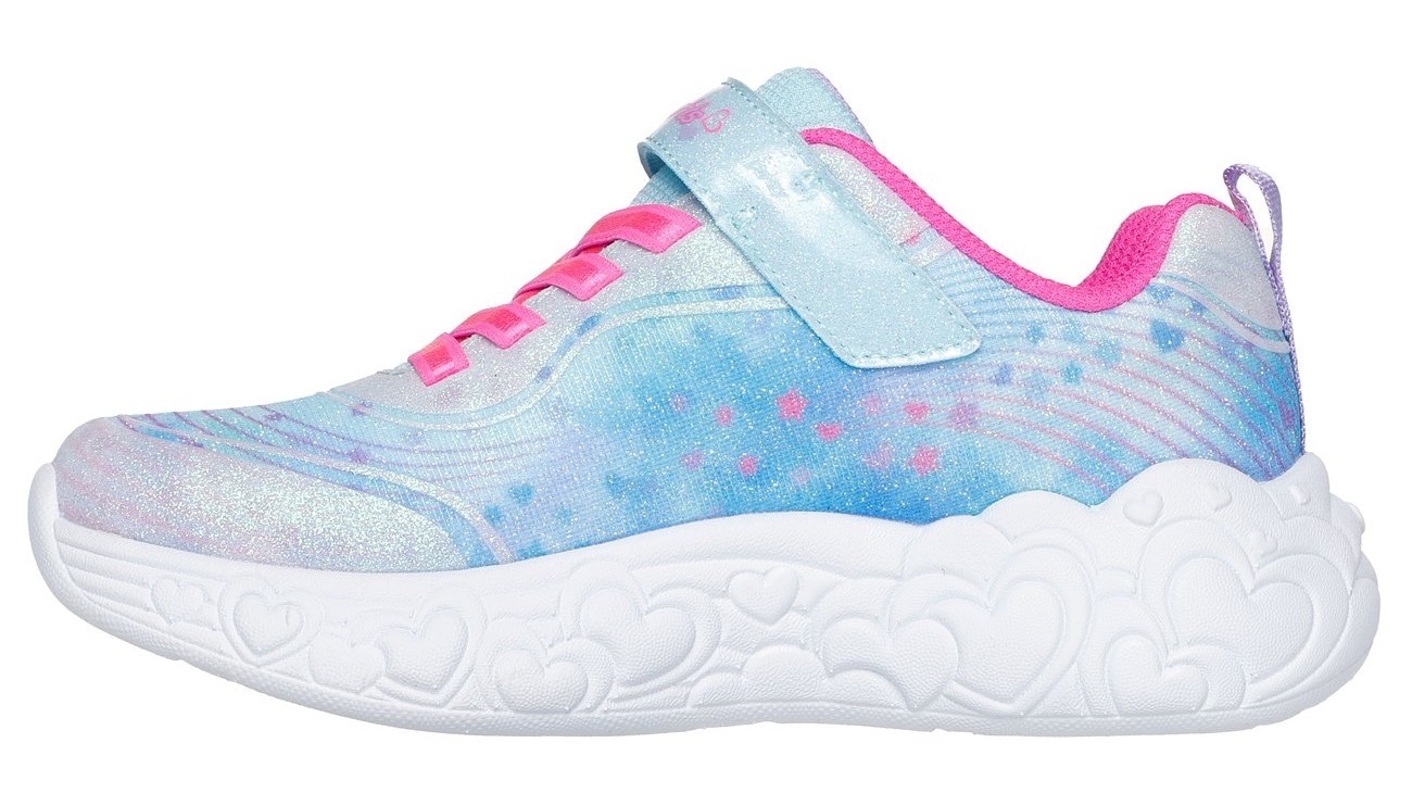 Skechers Sneaker »ETERNAL HEART LIGHTS«, Blink,-Klettschuh mit Herz-Applikation, Größenschablone zum Download