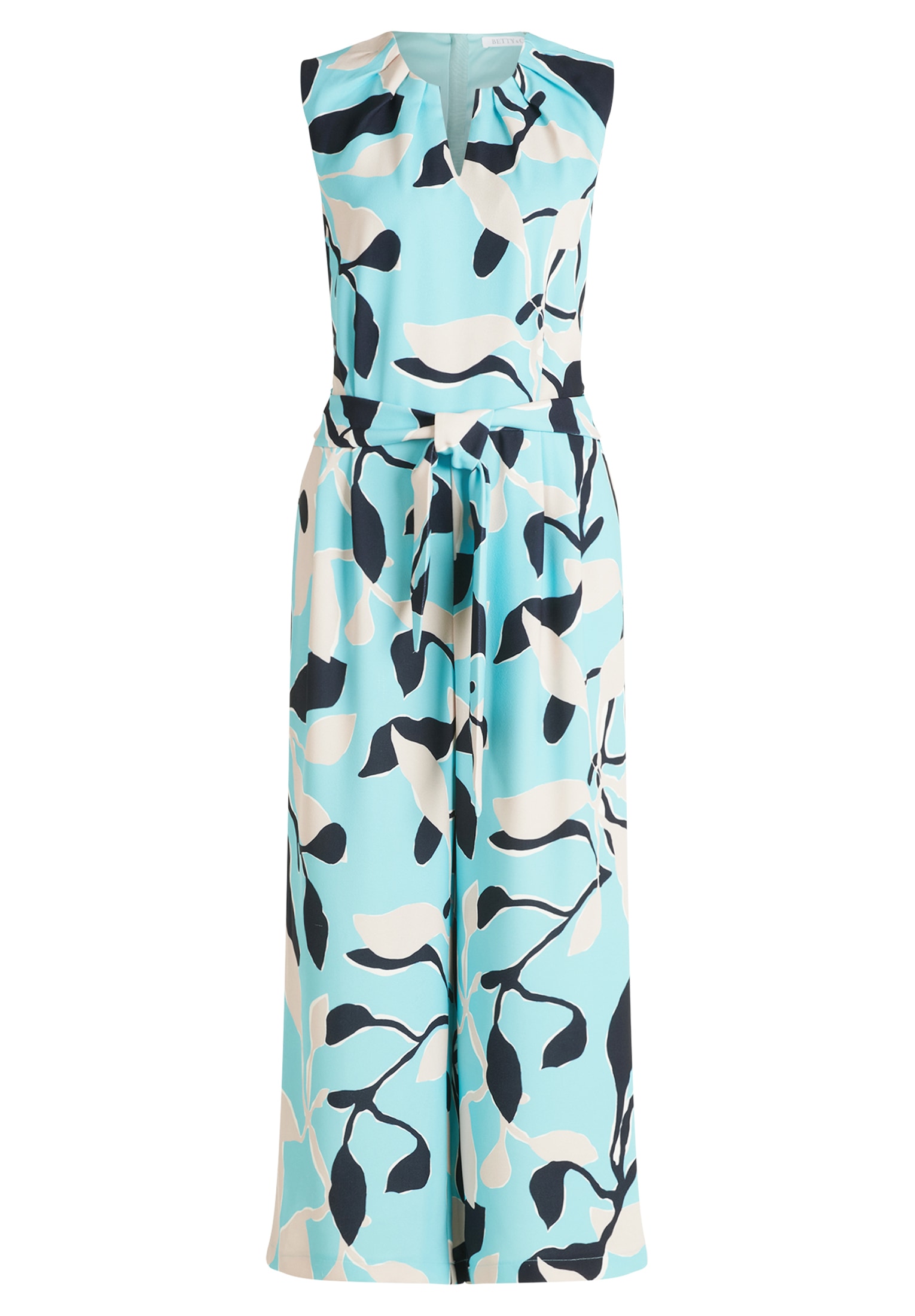 Betty&Co Overall »Betty & Co Jumpsuit ohne Arm«, (1 tlg.), Falten