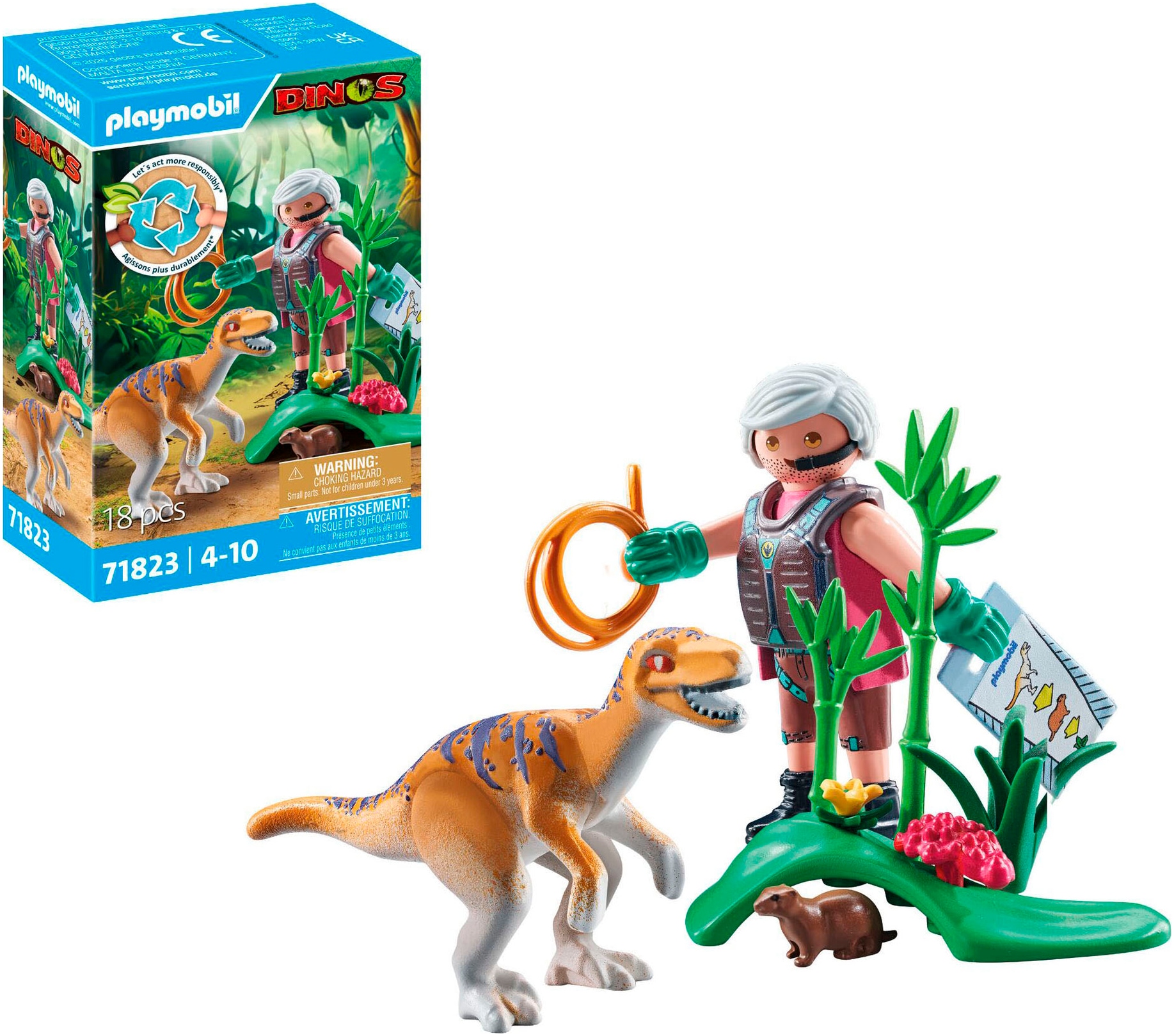 Playmobil® Konstruktions-Spielset »Velociraptor (71823), Playmobil Dinos«, (18 St.)
