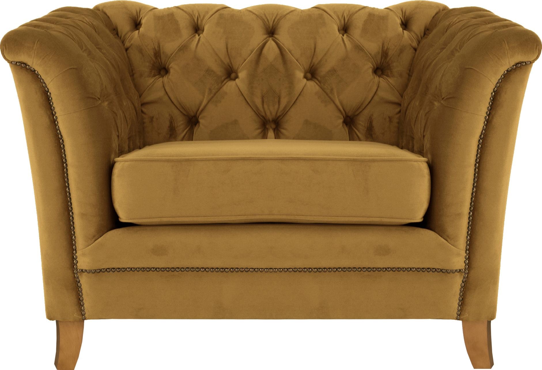Home affaire Sessel »Newport modernes Chesterfield«, mit Knopfheftung im Rücken, Keder und feinen Armlehnen