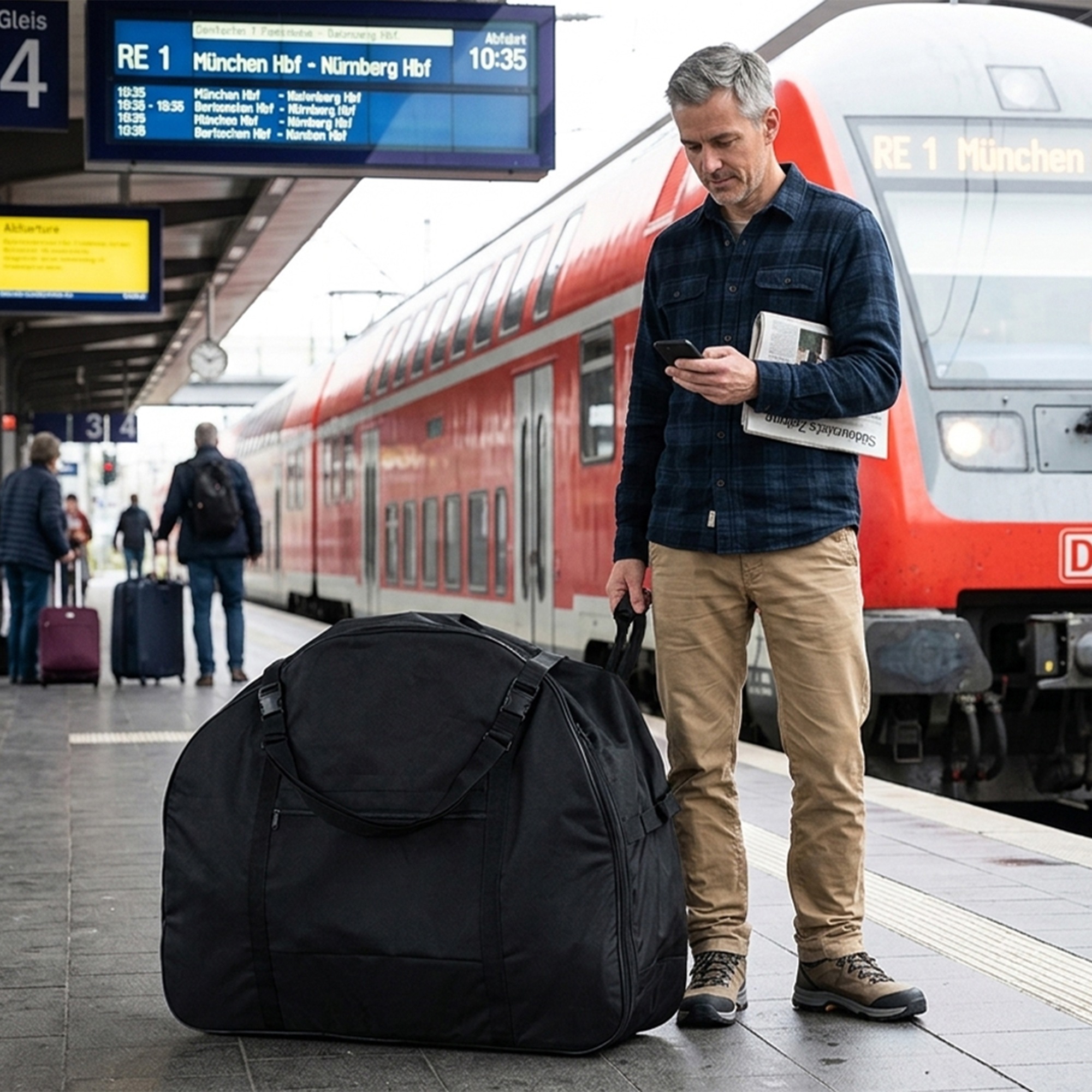 SachsenRad Aufbewahrungstasche »Faltrad-Transporttasche Premium für SachsenRAD F2 / F3 / F11 / F12« gefaltet 86 x 39 x 15 cm