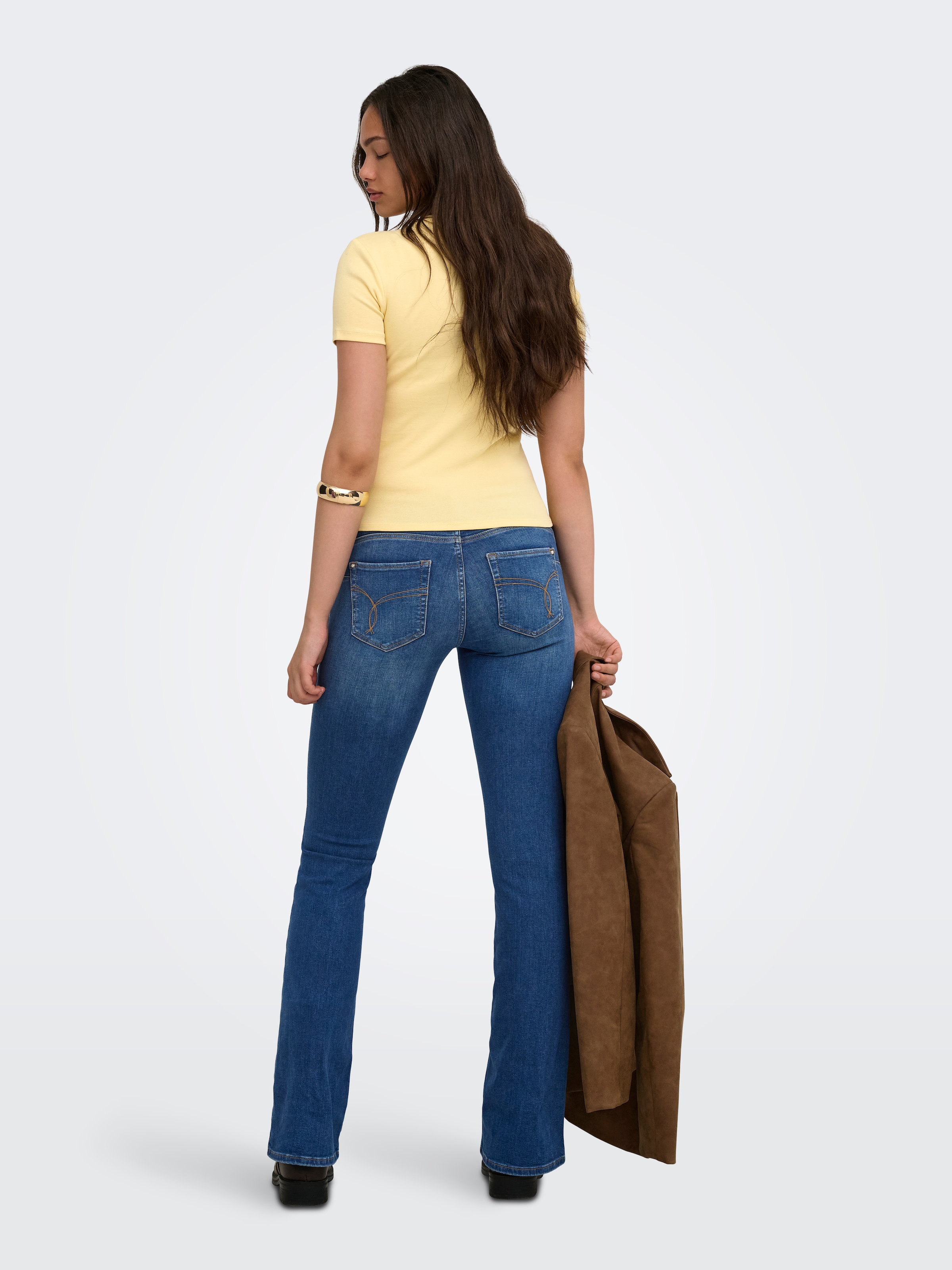 ONLY T-Shirt »ONLRILEY S/S TOPJRS« Baumwollmischung, slim fit