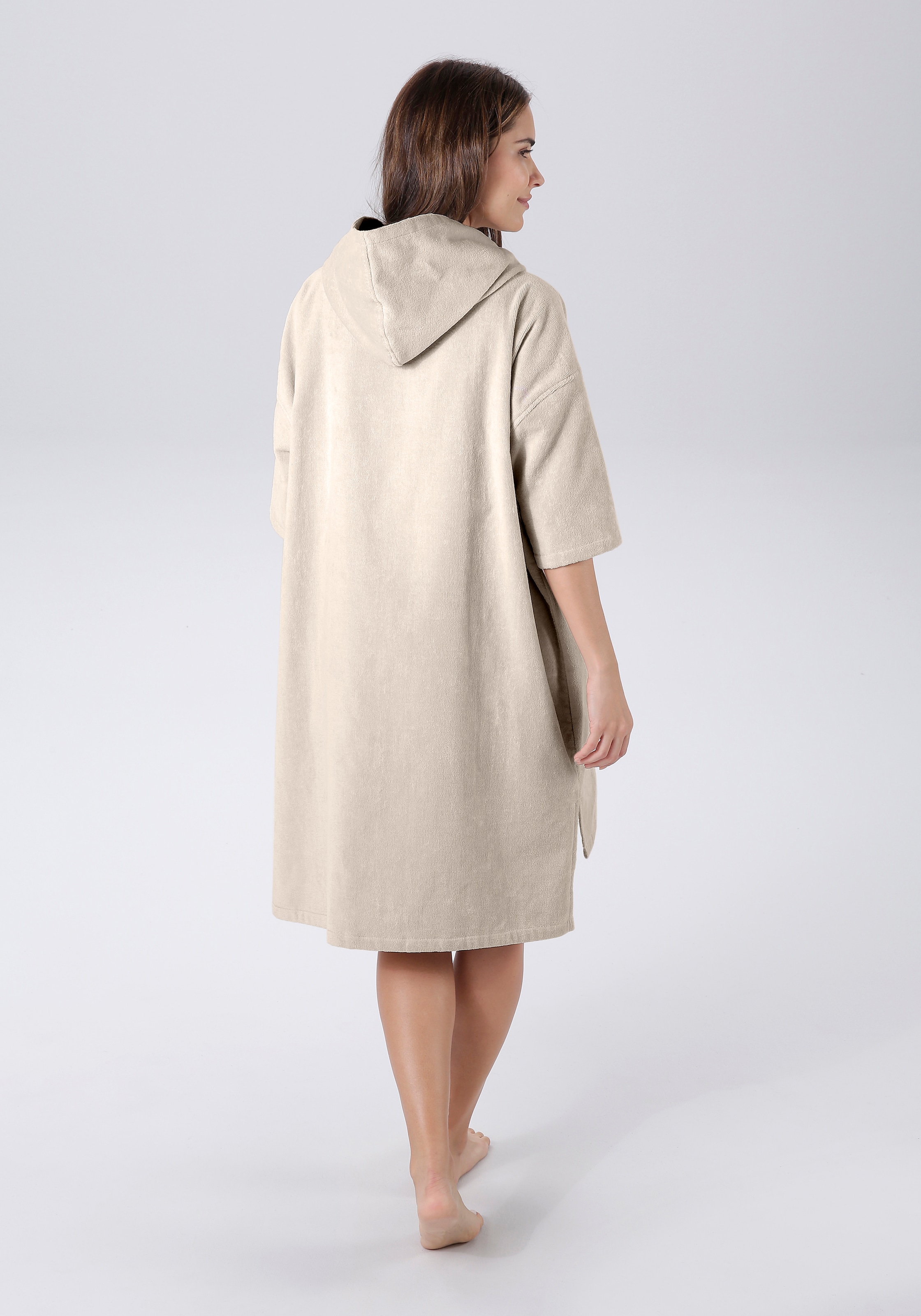 KangaROOS Badeponcho »Summer, ideal für Sauna, Spa & im Urlaub, Damen & Herren«, (1 St.), Surfponcho, mit Bauchtasche, 100% Baumwolle, Frottee