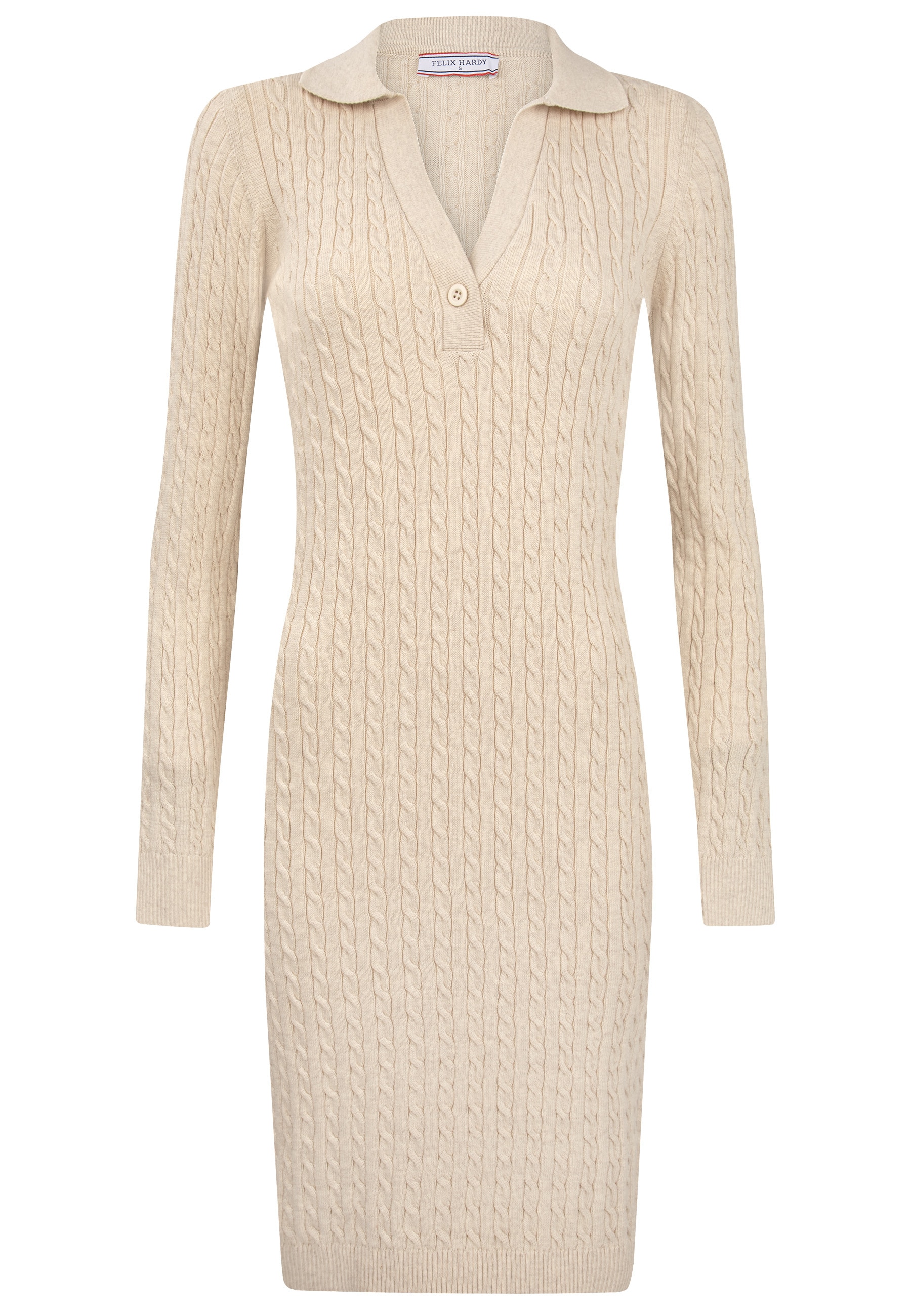 Felix Hardy "Langärmeliges Kabelstrickkleid"