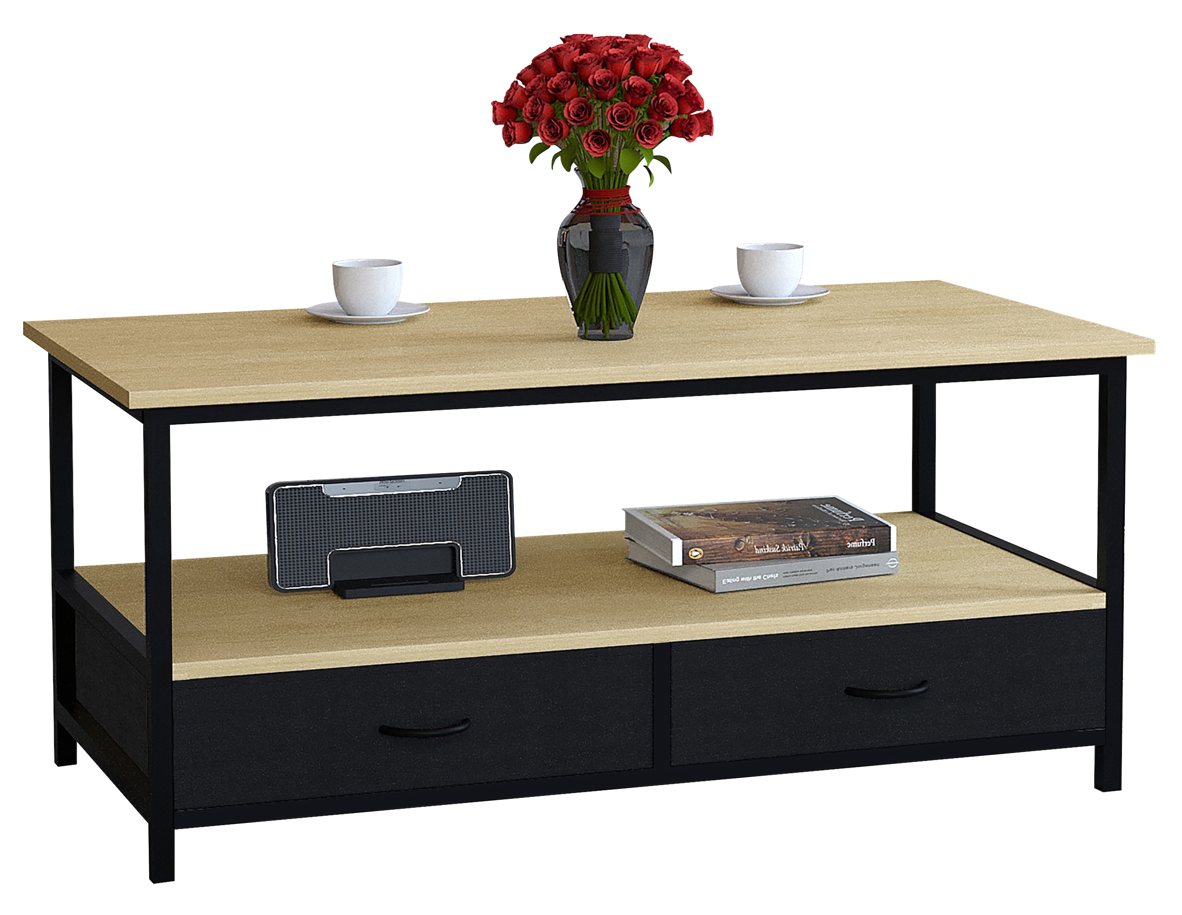 VCM Couchtisch »VCM Holz Sofatisch Couchtisch Wohnzimmertisch Beistelltisch Ablage Flonila«, (Flonila)