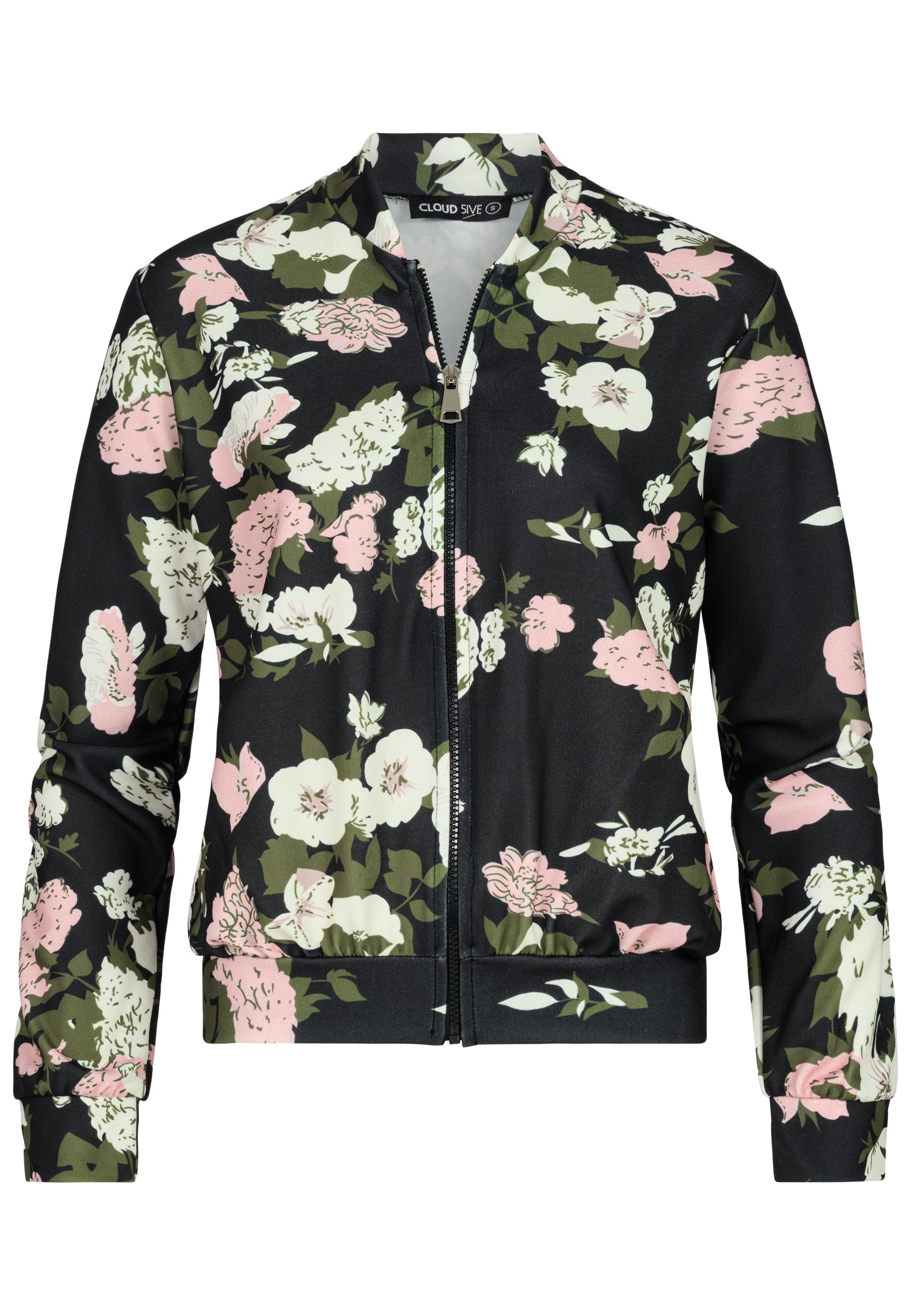 CLOUD 5IVE Bomberjacke "CLOUD 5IVE Blouson Jacket with floral print" 1 Stk. tlg. ohne Kapuze