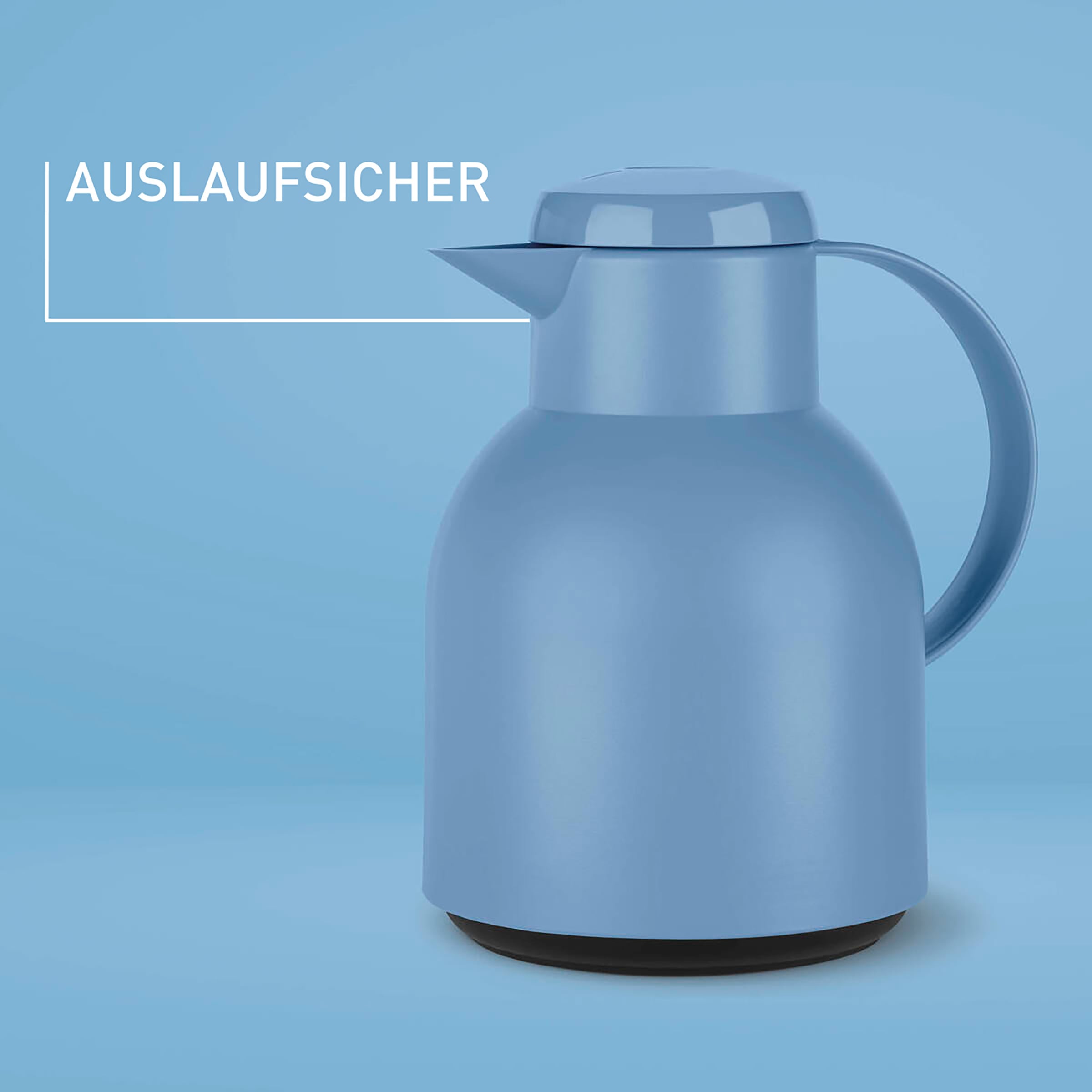 Emsa Isolierkanne »Samba«, 1 l, (1 St.), zeitloses Design, einfacher Knopfdruck, 24h kalt, 12h warm