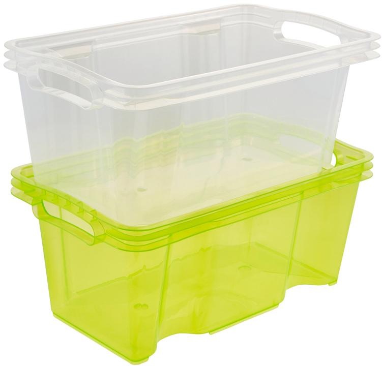 keeeper Organizer »franz«, (Set, 6 St.), Aufbewahrungsbox, 6,5 Liter, hochwertiger Kunststoff