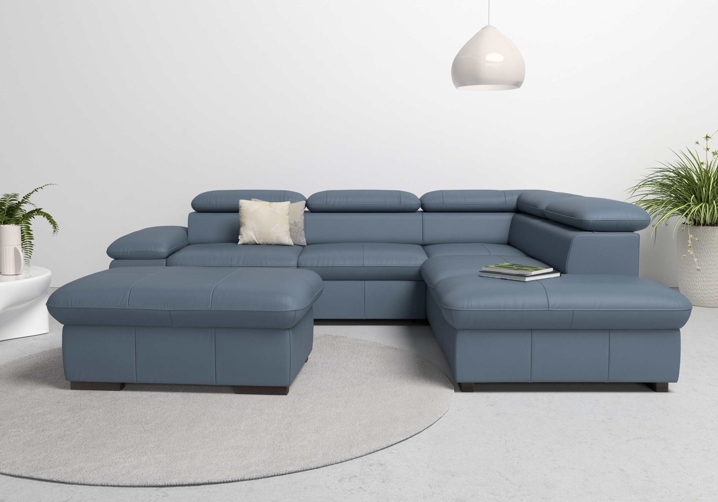 Home affaire Ecksofa "Alberto L-Form", mit Kopfteilverstellung, wahlweise m günstig online kaufen