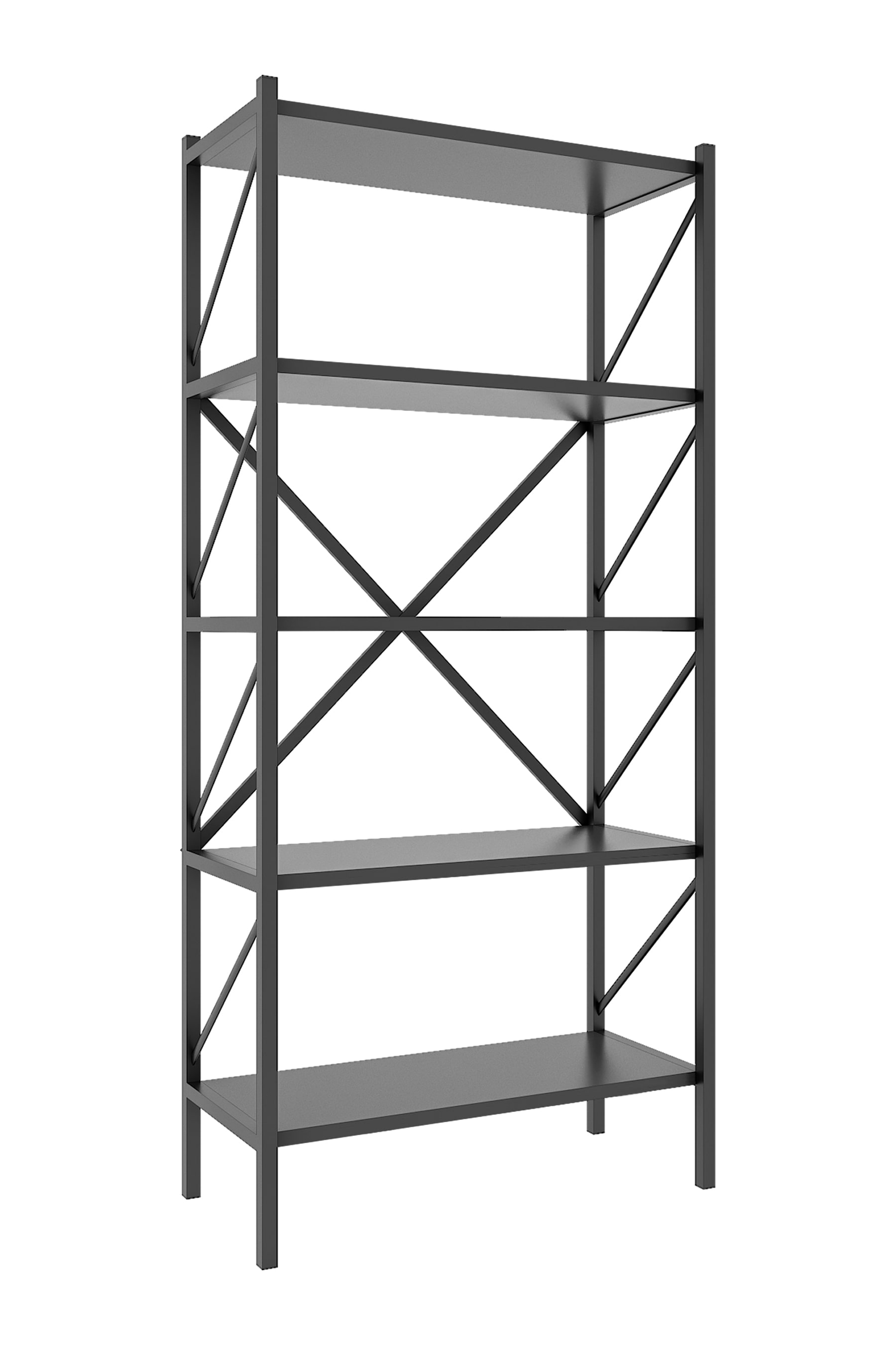 VCM Standregal »Holz Metall Stand Regal Büro Bücher Insasi 5fach«