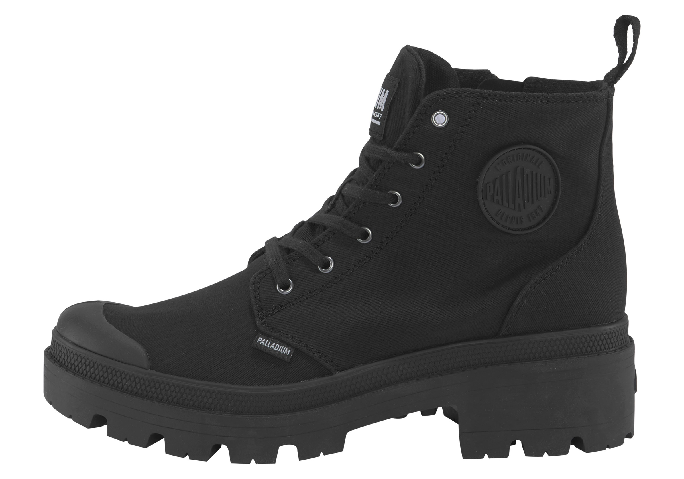 Palladium "PALLABASE TWILL" Schnürstiefel, Schnürboots aus Canvas mit Reißv günstig online kaufen