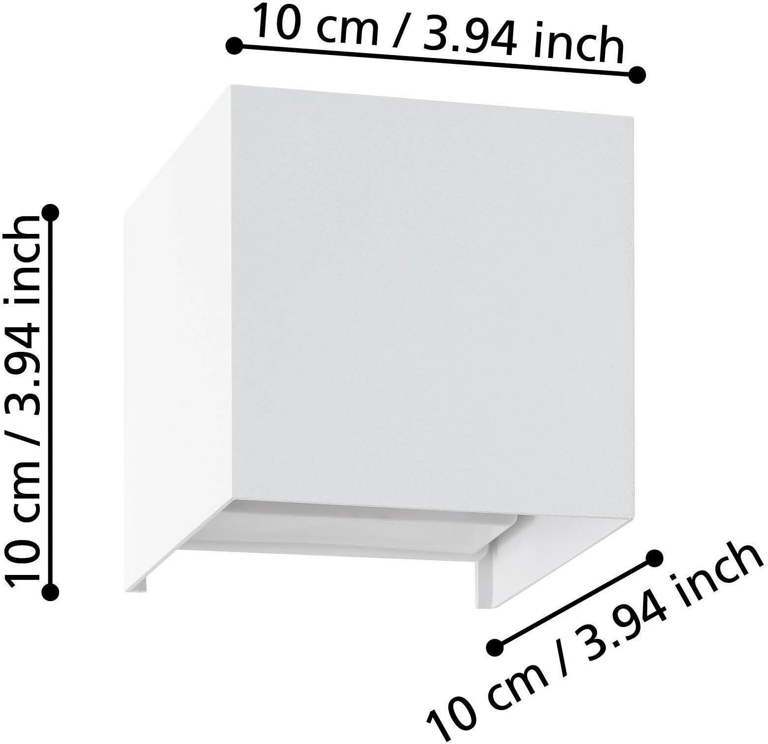 EGLO Wandleuchte »Valmontone Wandlampe,innen, Würfel, indirekte Up und Down Beleuchtung« LED-Modul 1 Stk. Warmweiß