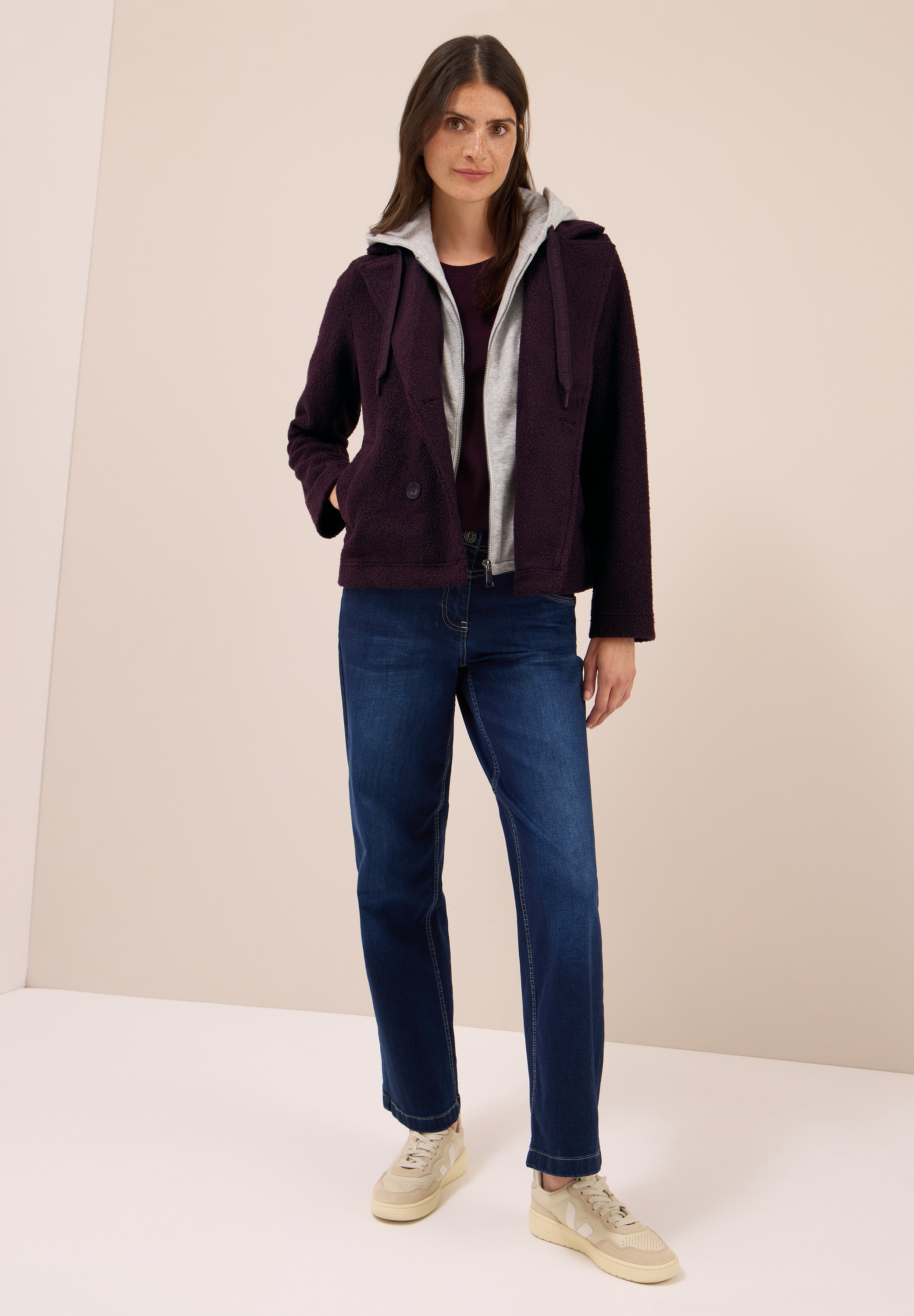 Thumbnail - Cecil Outdoorjacke mit Kapuze mit abnehmbarer Kapuze