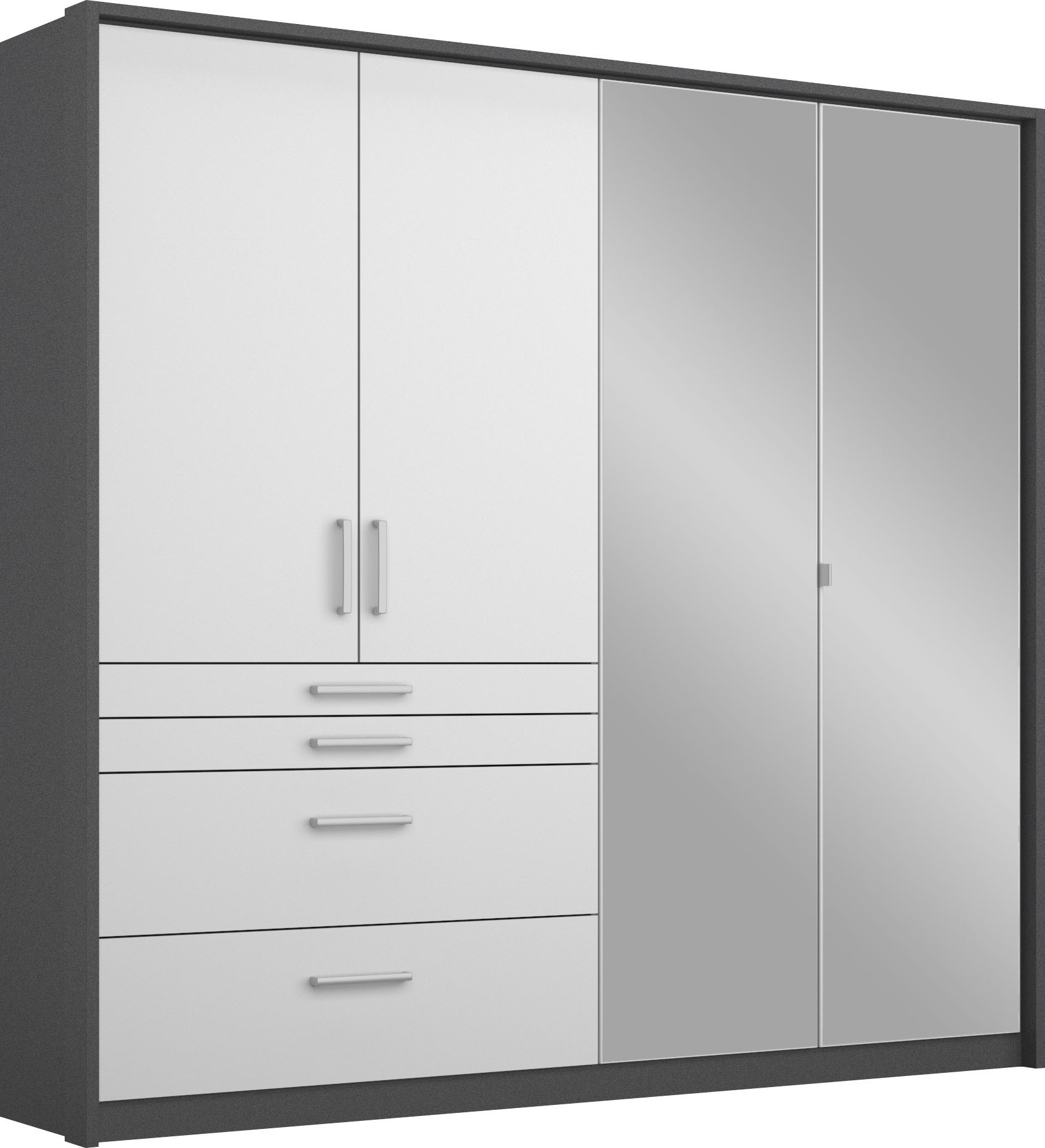 rauch Drehtürenschrank "Kleiderschrank Schrank Garderobe Garderobenschrank HOMBURG" inkl. Passepartout, oberer Schubkasten mit Einteilung MADE IN GERMANY