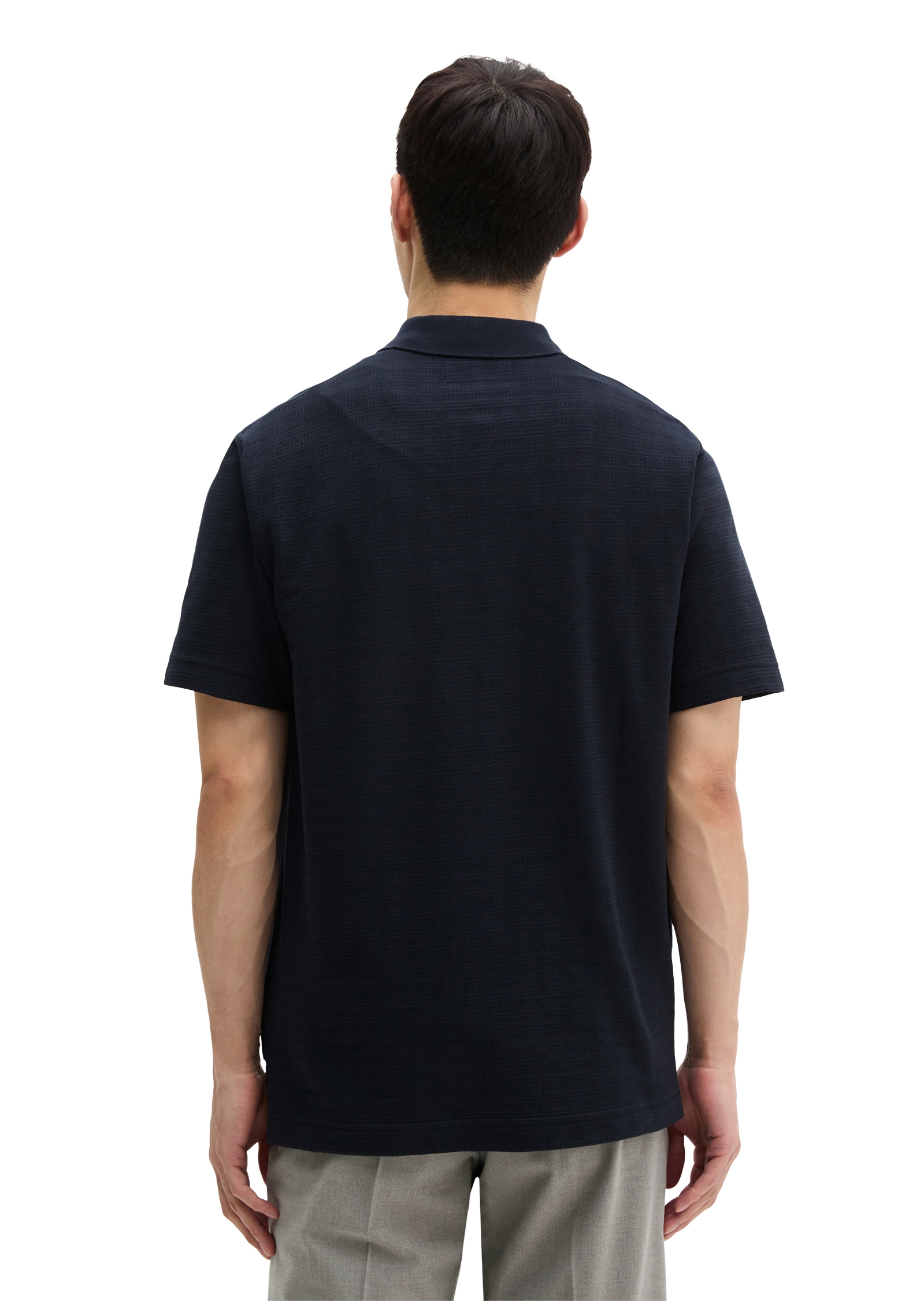 Marc O'Polo Poloshirt »im strukturierten Karo-Jacquard«