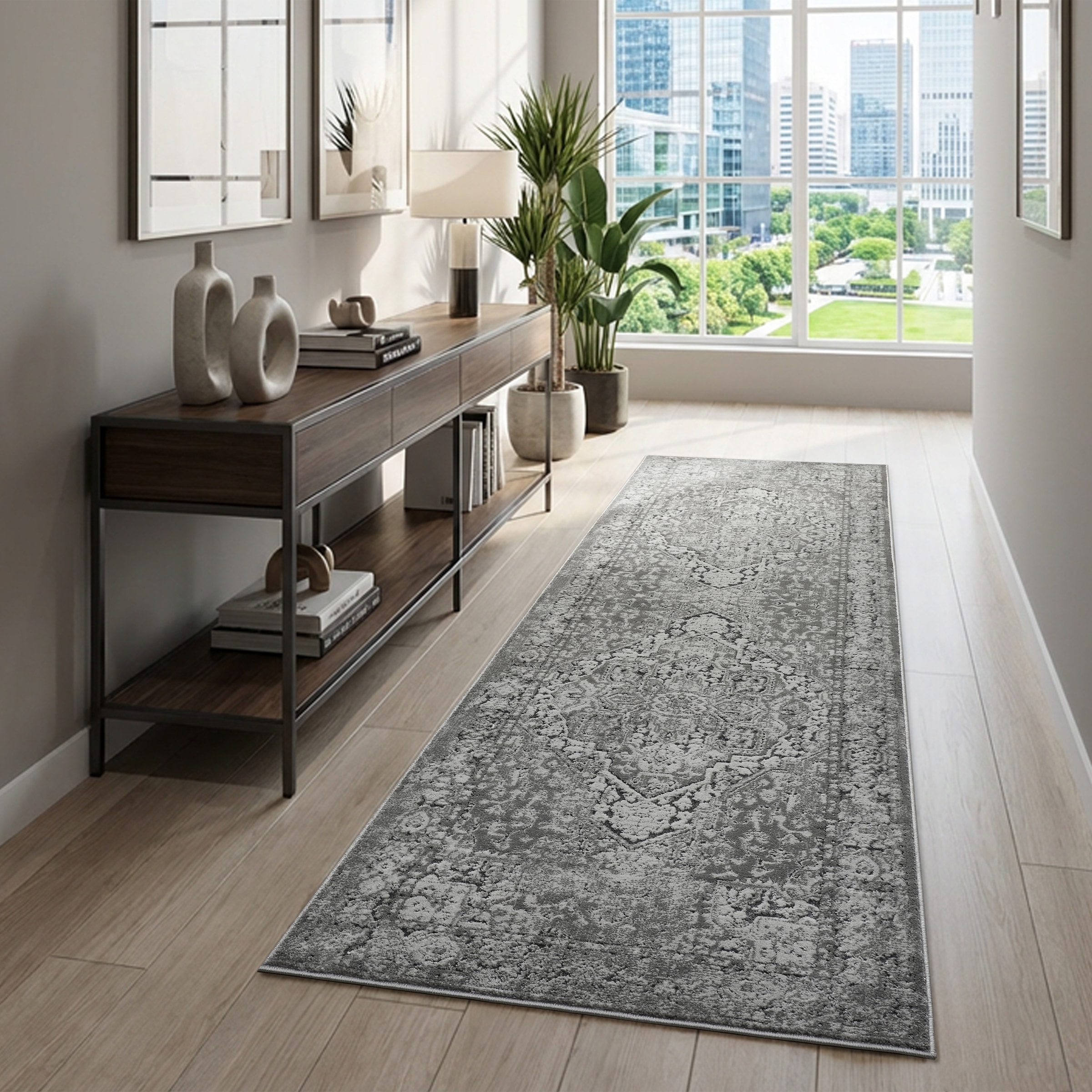 OTTO home Teppich »Kylan, Designer-Teppich, Hoch-Tief-Struktur, dezenter Glanz« rechteckig 9 mm Höhe Schrumpf-Garn-Effekt, im Vintage-Look, dichte Qualität, Wohnzimmer