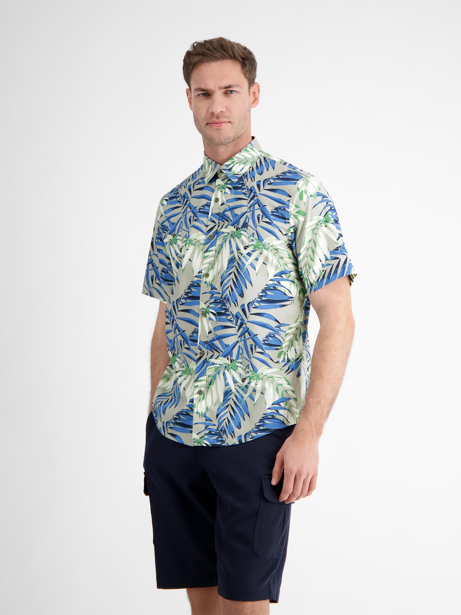 LERROS Kurzarmhemd »LERROS Hawaiihemd, floral gemustert«