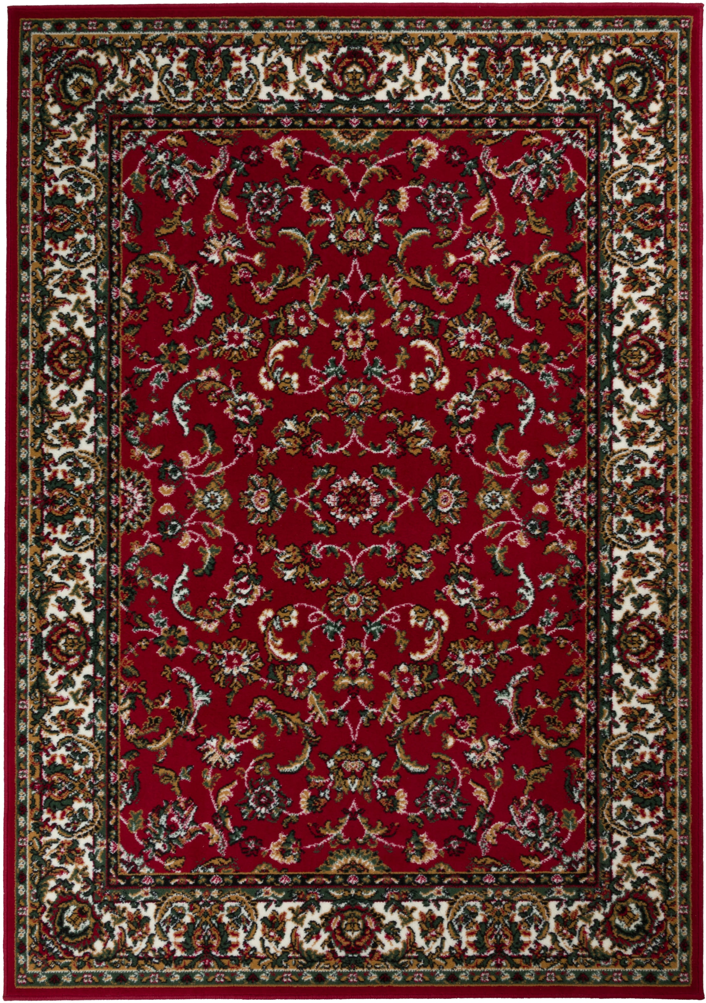 OTTO home Teppich »Ezzo, mit Bordüre, Made in Belgium«, rechteckig, 7 mm Höhe, Orient-Optik, mit Bordüre, Teppich, Kurzflor, Weich, Wohnzimmer