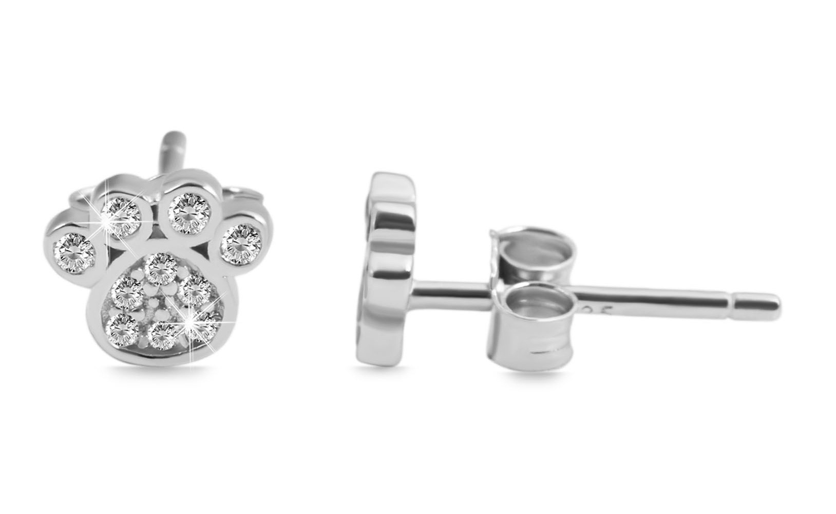 Paar Ohrhänger ADELIA´S "Mädchen Ohrringe – Ohrstecker aus 925 Silber mit Zirkonia", Mädchen, Gr. Mädchen, Silber 925 (Sterlingsilber), silber, Ohrringe, Ideal als Geschenk für besondere Anlässe 2