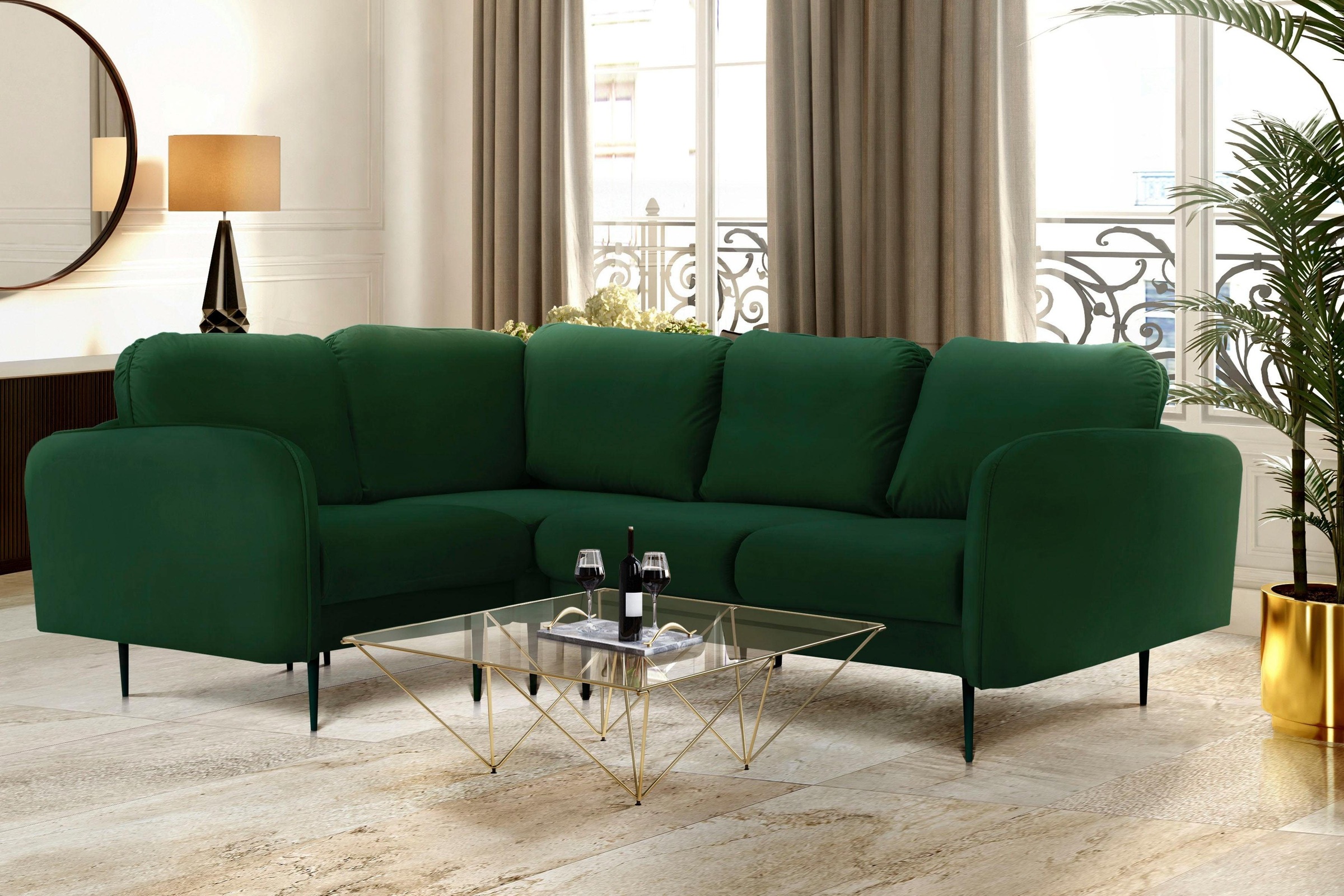 Home affaire Ecksofa "Skidi L-Form" mit losen Rückenkissen und Keder oben a günstig online kaufen