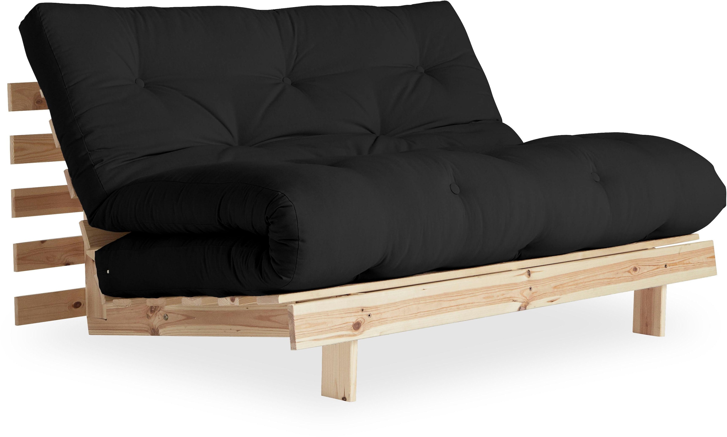 Karup Design Daybett "Roots Sofa Bed, Schlafsofa, Bettfunktion, FSC-Massivholz" Inkl. Futonmatratze, Made in Europe, langlebig, B: 140 oder 160 cm