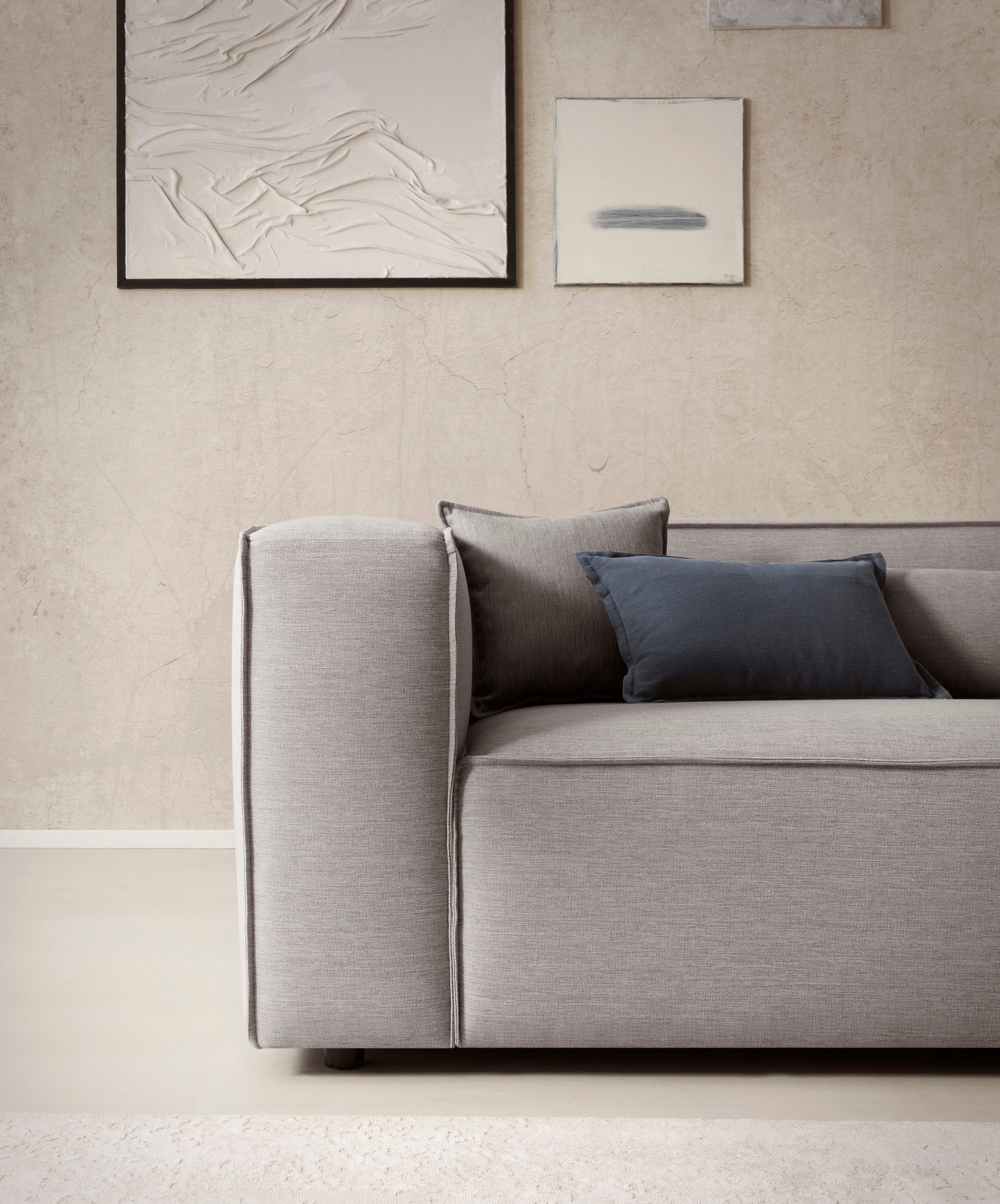LeGer Home by Lena Gercke Polsterecke »PIARA XXL, L-Form mit Schlaffunktion, Big-Sofa in Cord o. Leinenoptik«, Hocker stellbar zum Schlafsofa (Krokodilverbinder), tiefe Sitzfläche