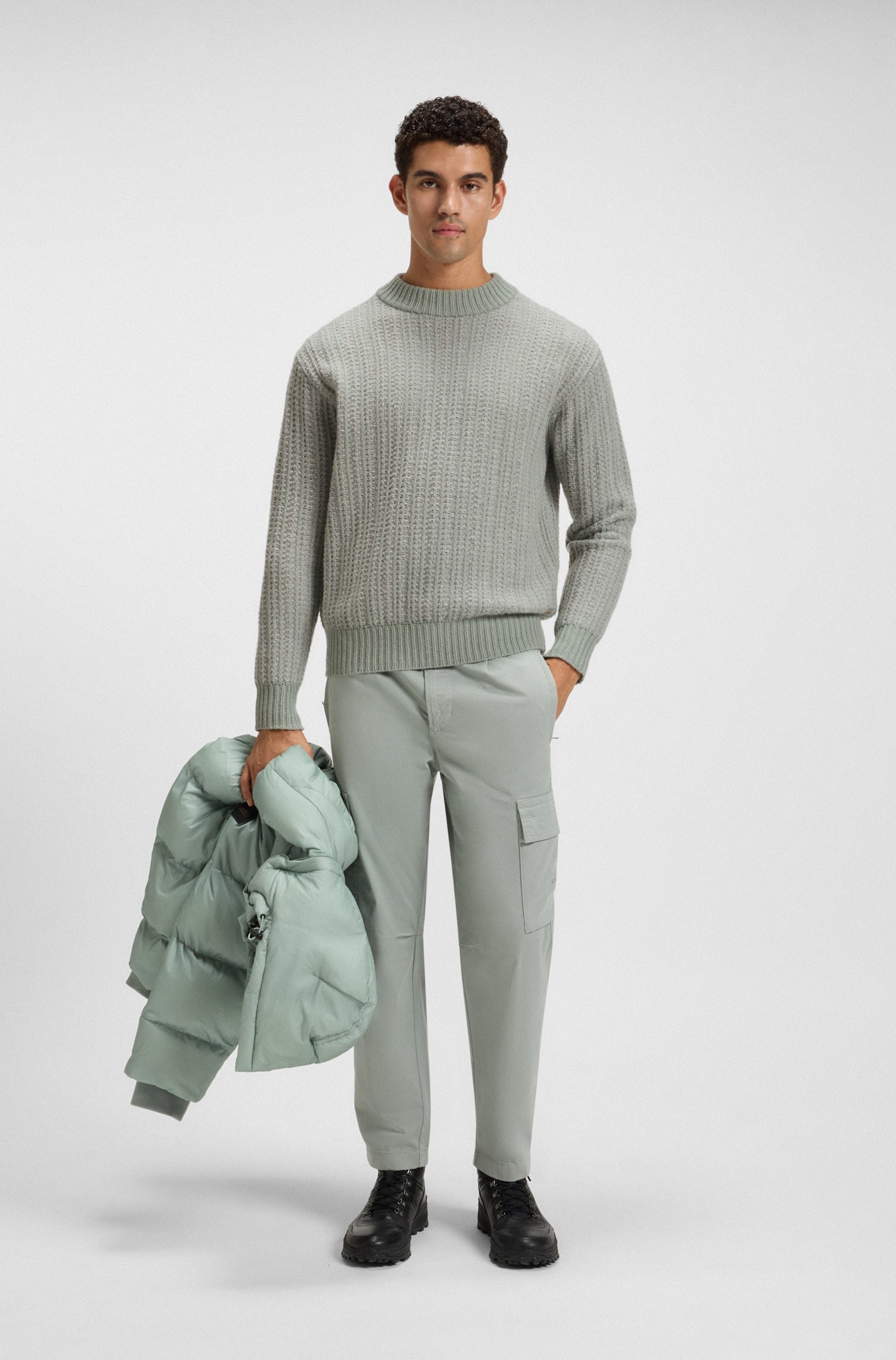 BOSS ORANGE Strickpullover »Avac«, mit gesticktem BOSS Logo