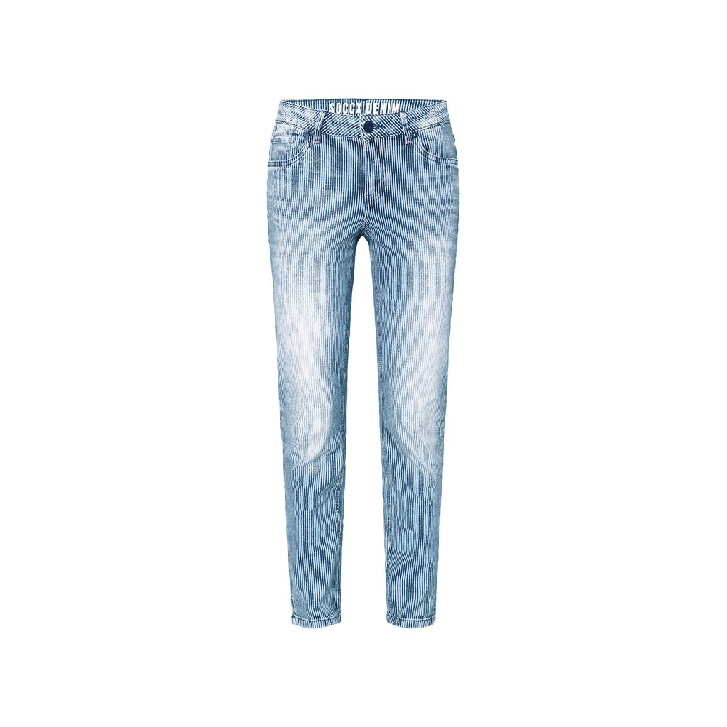 SOCCX Slim-fit-Jeans, mit Schlitz im Saum