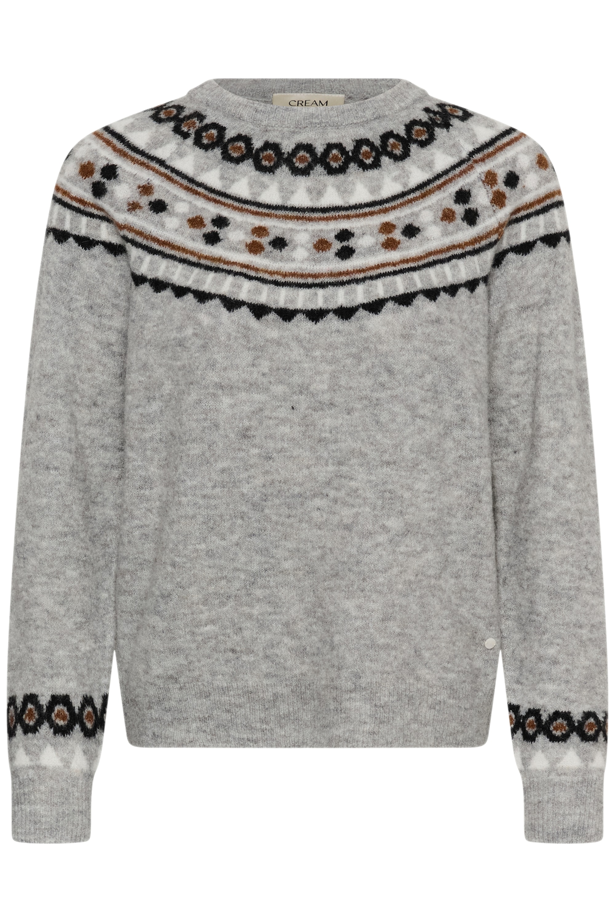 Cream Damen Grau Melange Strickpullover "Damen Strickpullover Crcherrie" von Baur
