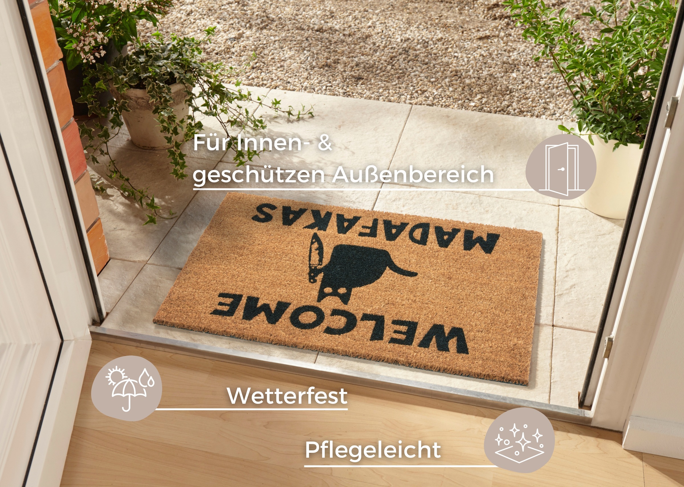 HANSE Home Fußmatte "Mix Mats Kokos Welcome Madafakas, Türmatte" rechteckig günstig online kaufen